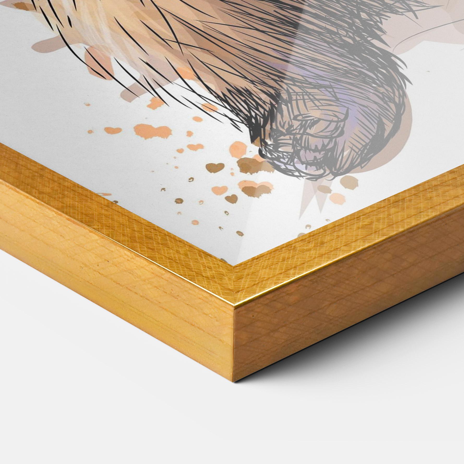 Keretezett Poszter Brown Purple Bear mockup 3