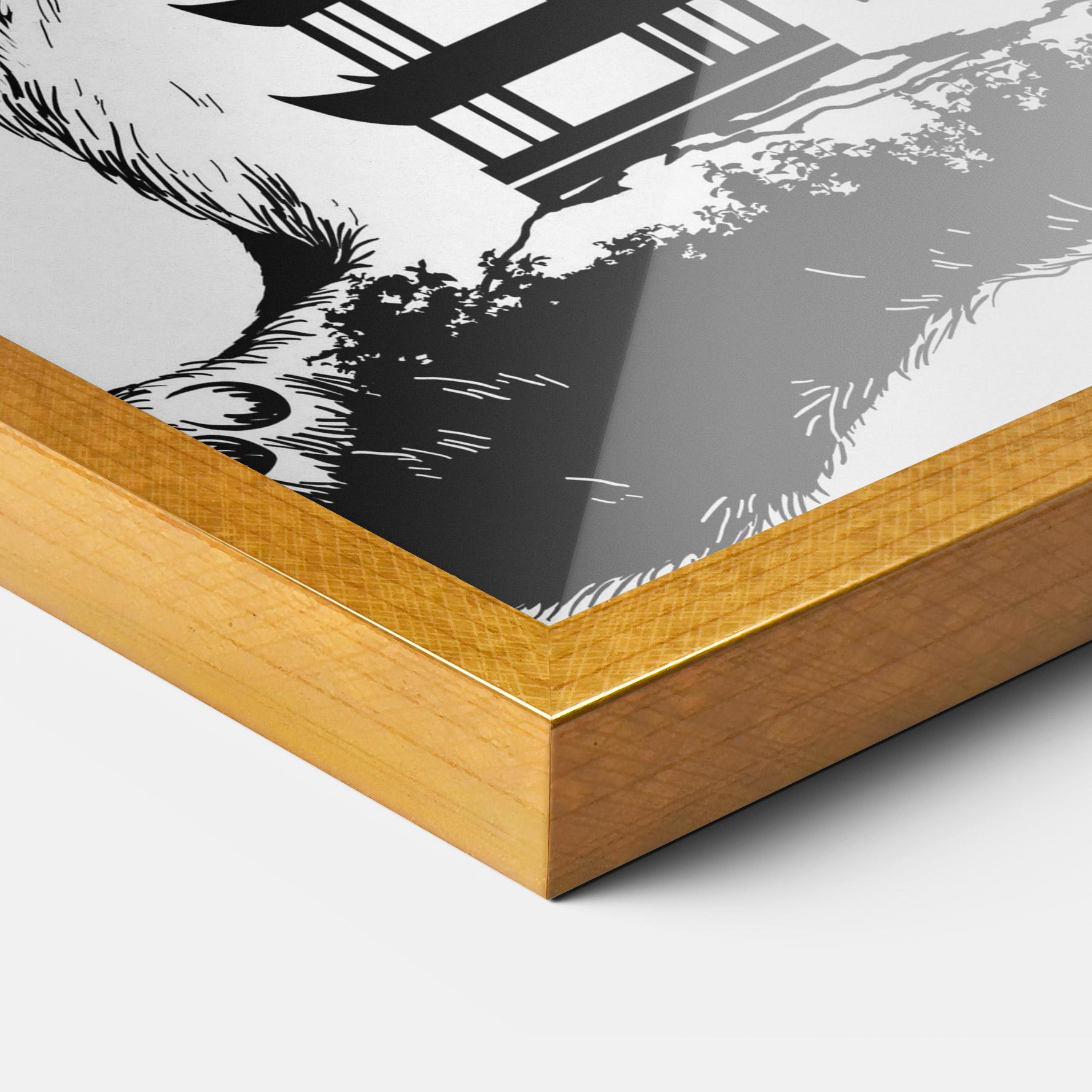 Keretezett Poszter Panda Bear mockup 3