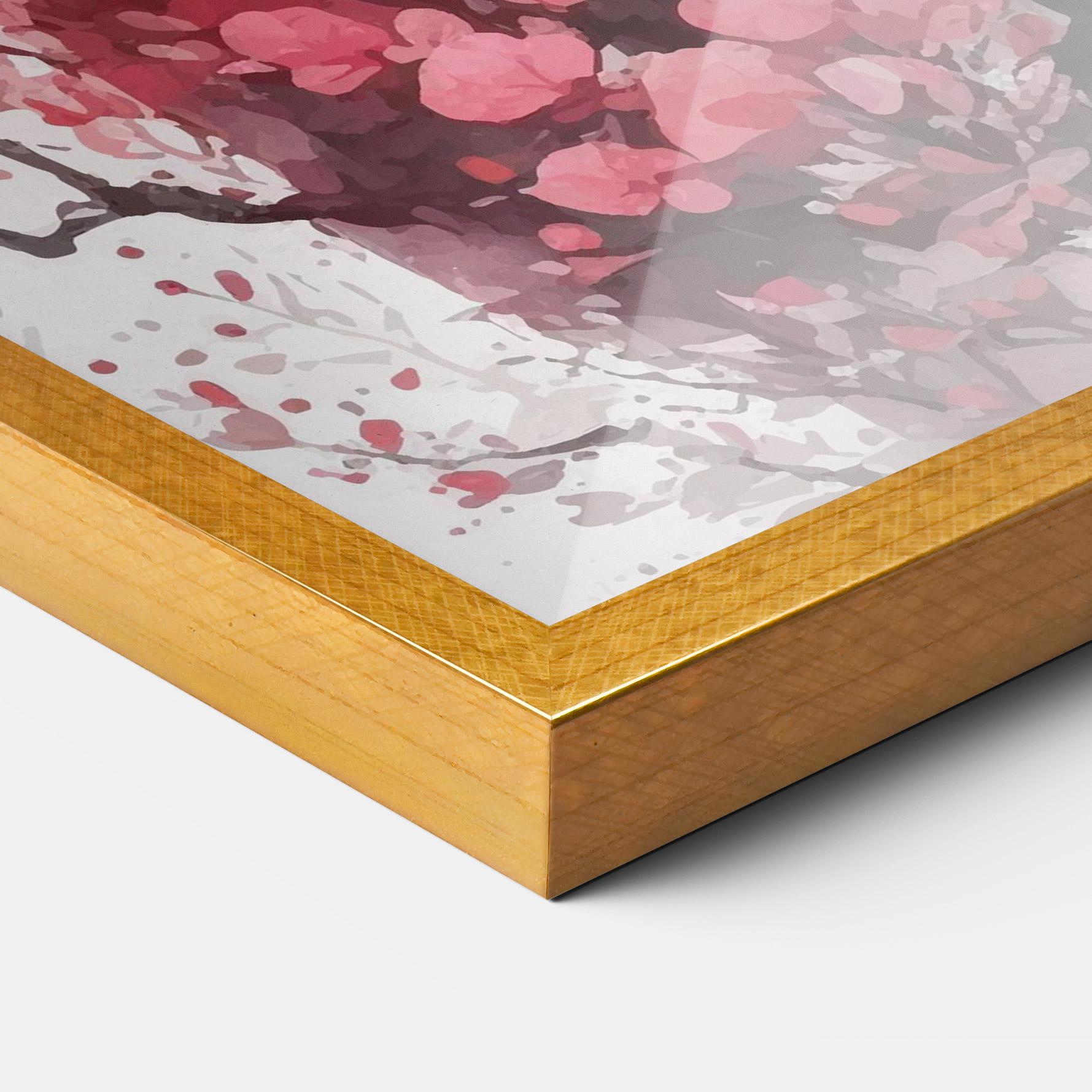 Keretezett Poszter Pink Flower Panda mockup 3