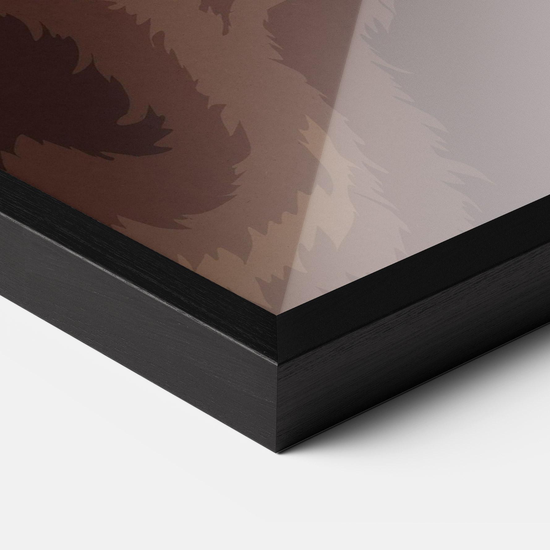 Keretezett Poszter Bear Bone Art mockup 3