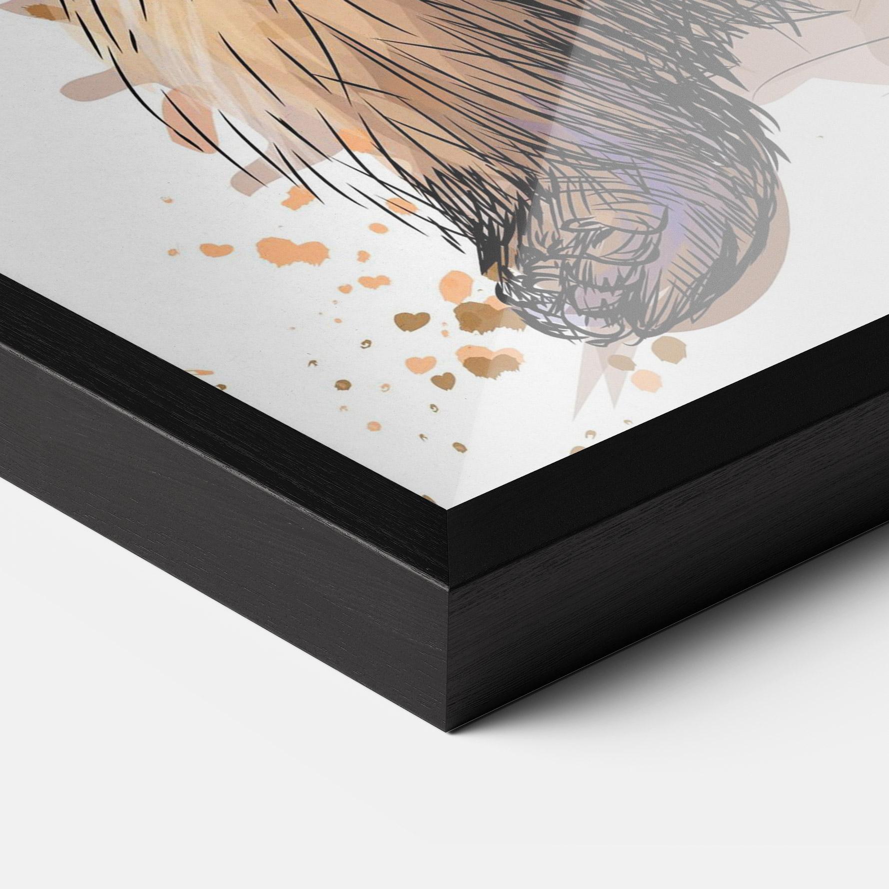 Keretezett Poszter Brown Purple Bear mockup 3