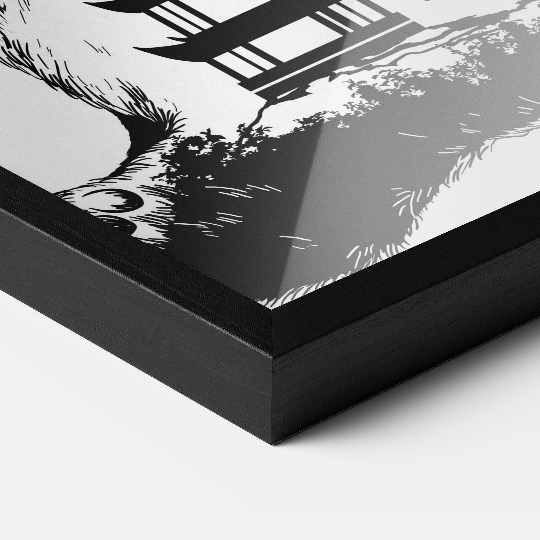 Keretezett Poszter Panda Bear mockup 3