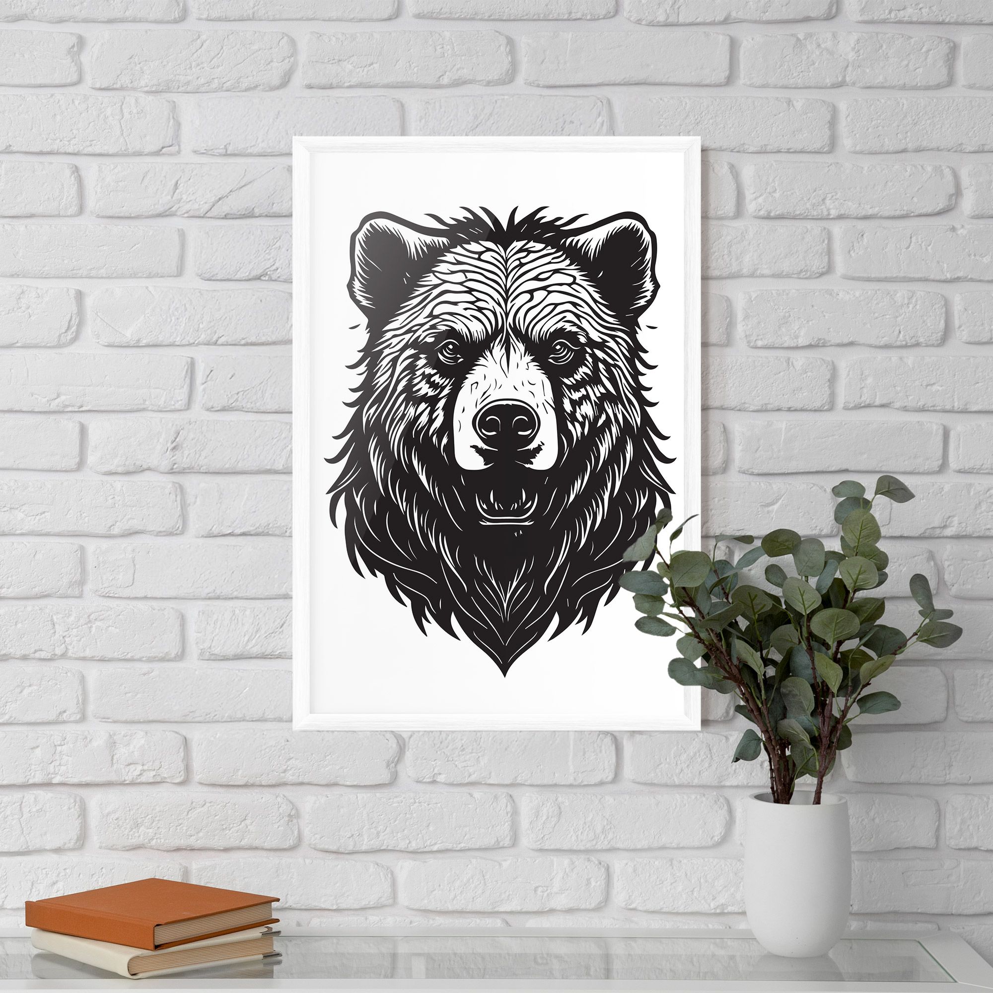 Bear Black Head mockup 5