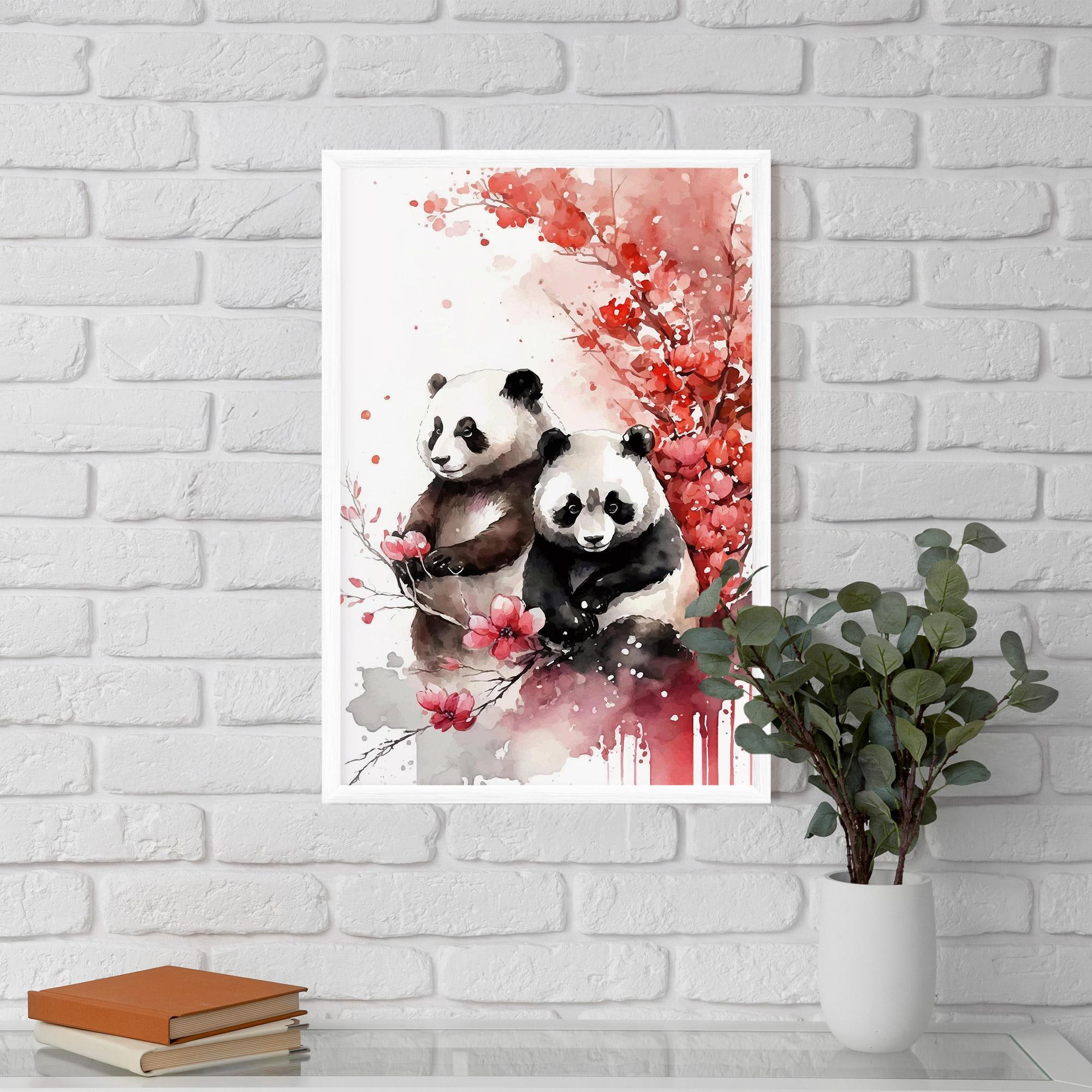 Keretezett Poszter Blossom Panda mockup 5
