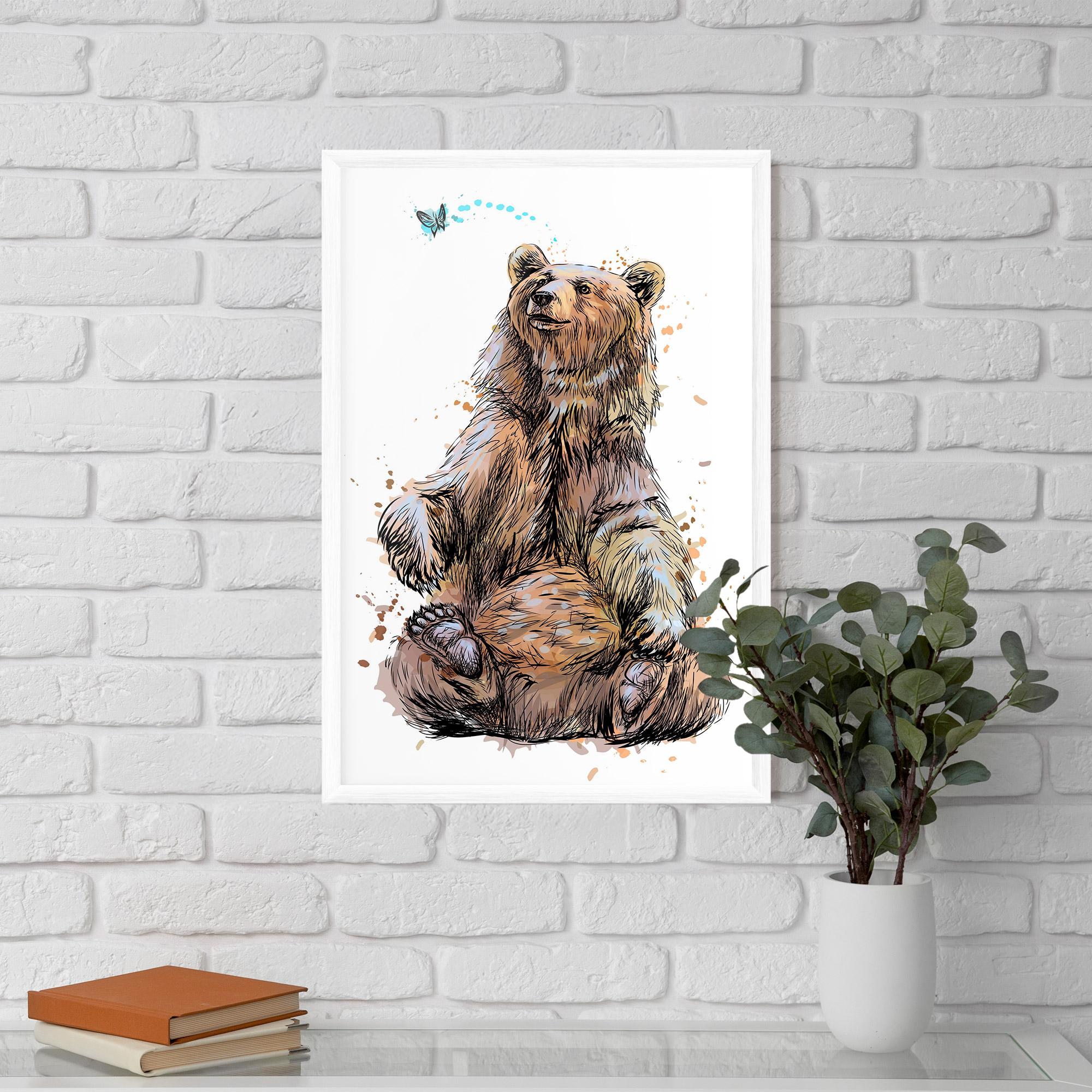 Keretezett Poszter Butterfly Bear mockup 5