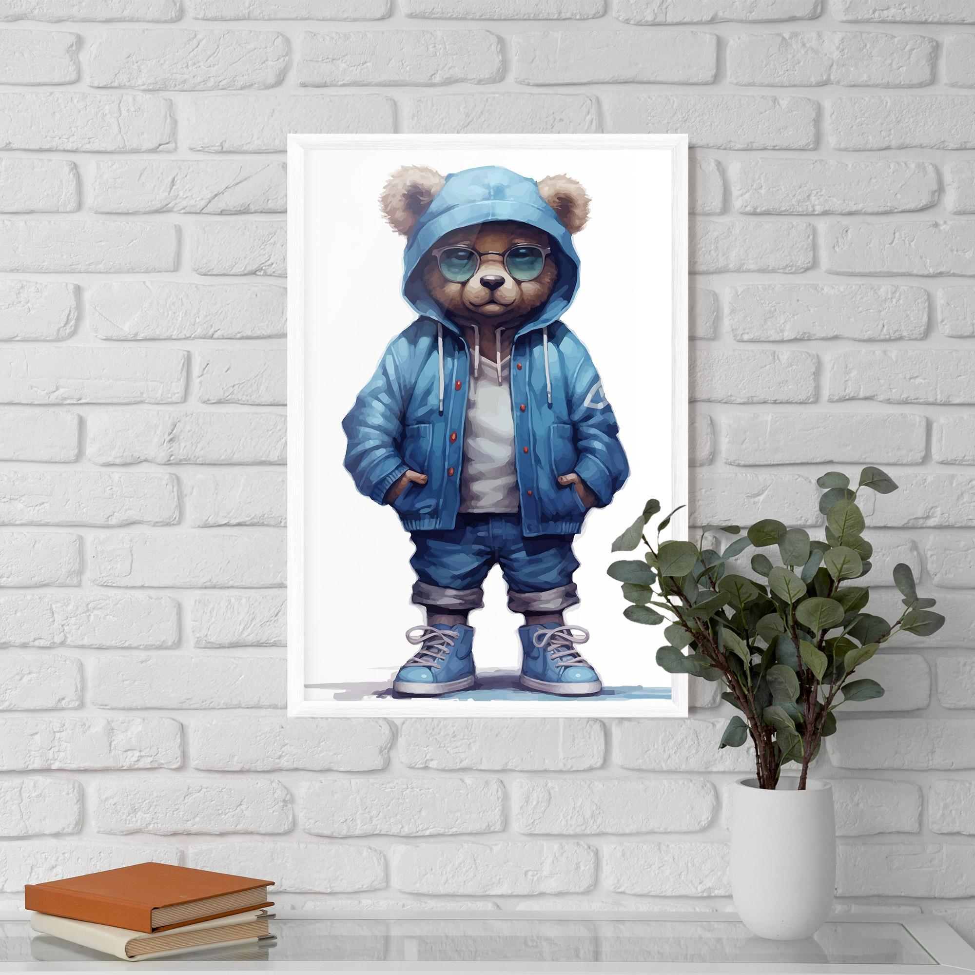 Keretezett Poszter Glasses Bear mockup 5