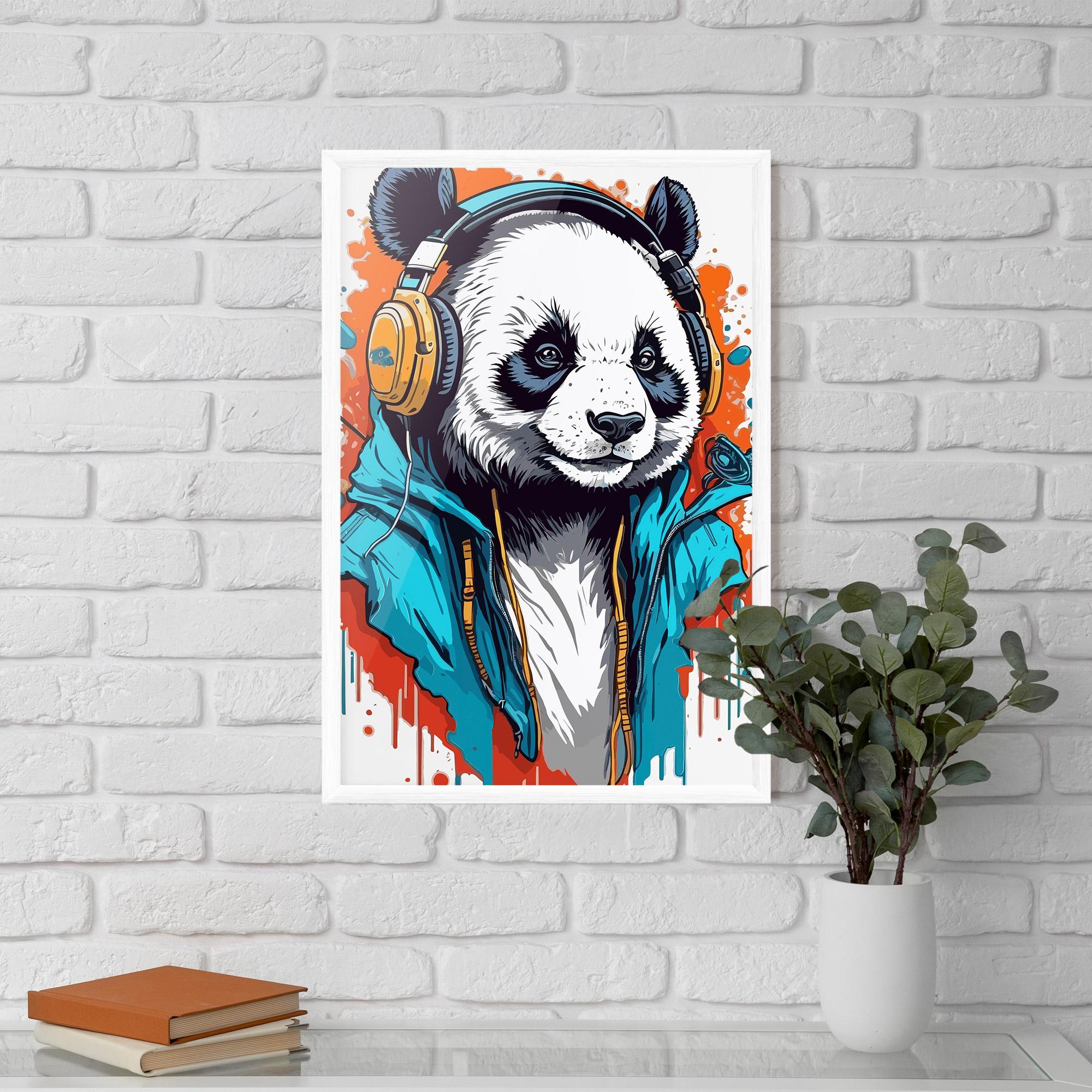 Keretezett Poszter Music Panda mockup 5