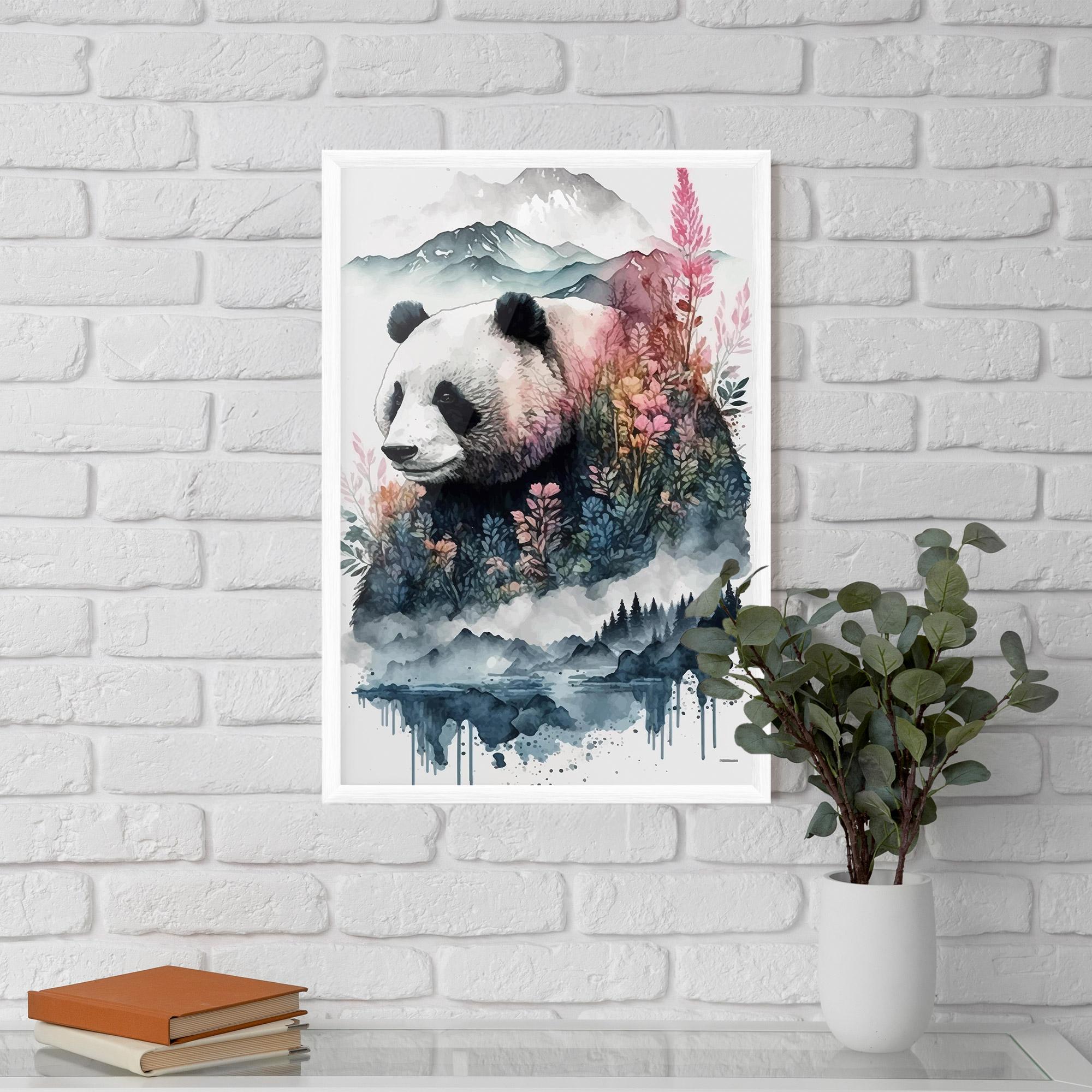 Keretezett Poszter Panda Art mockup 5
