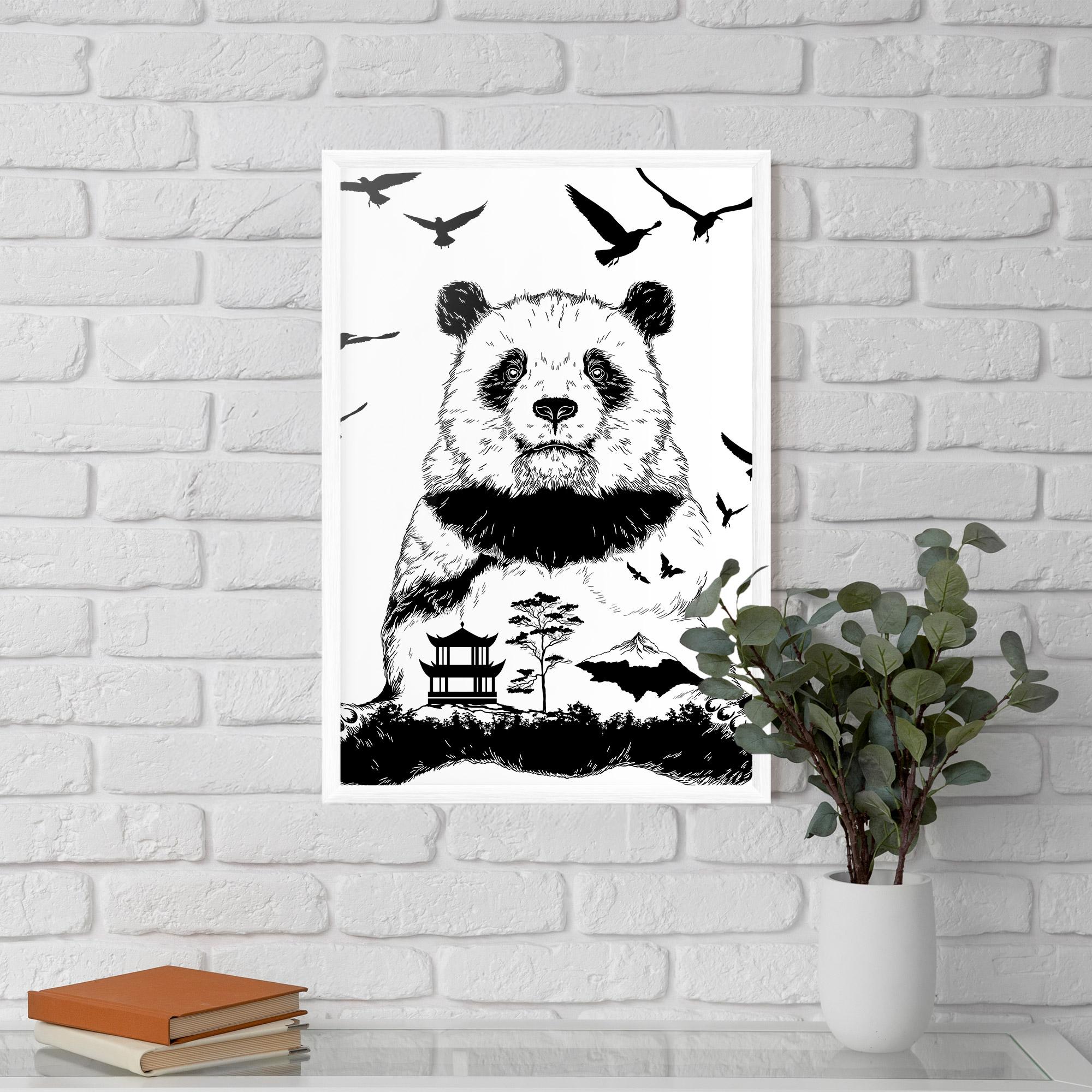 Keretezett Poszter Panda Bear mockup 5