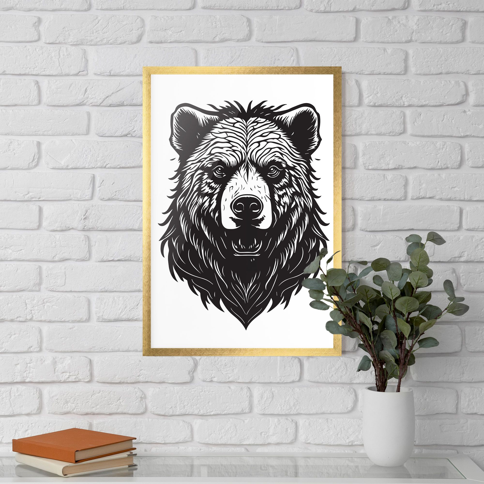 Bear Black Head mockup 5