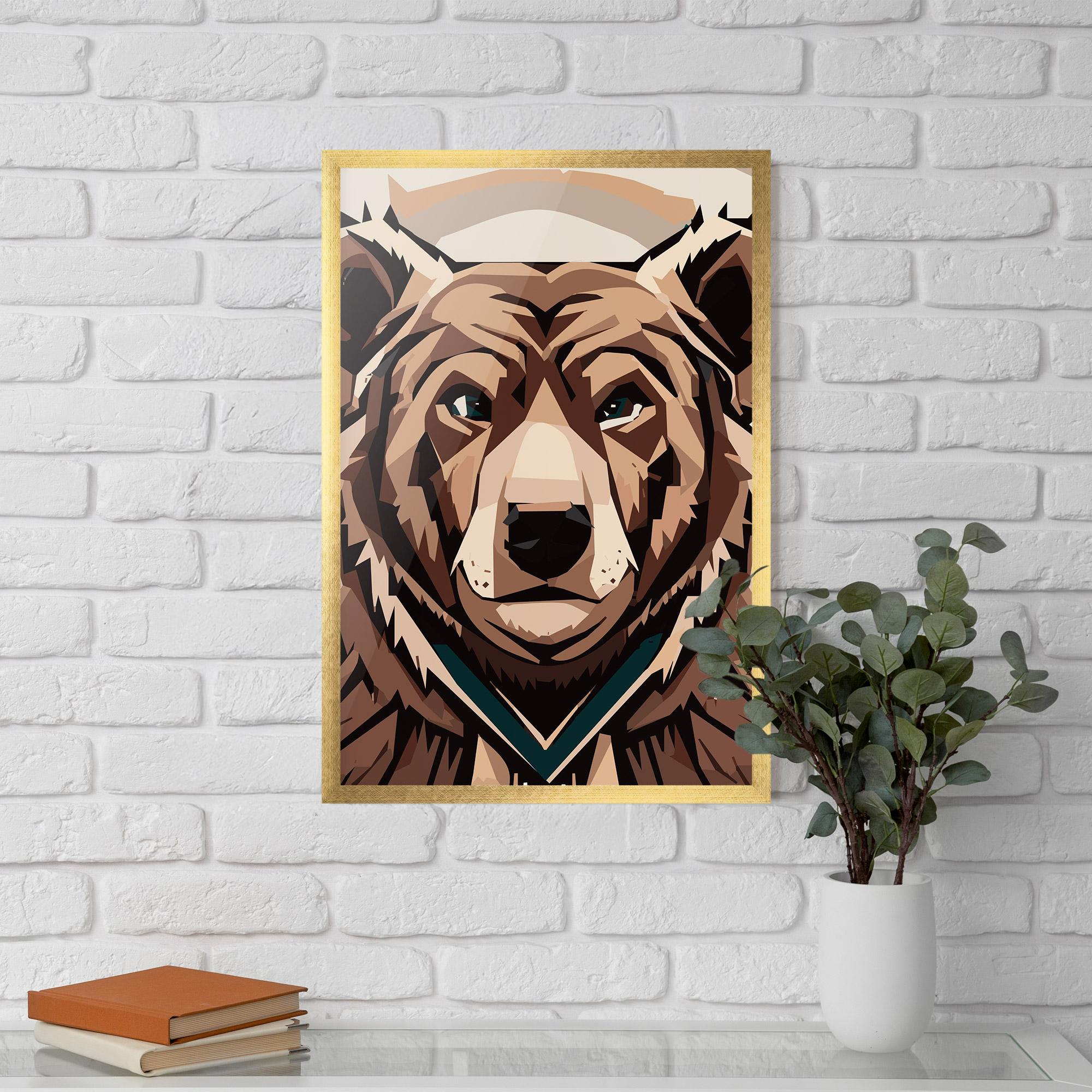 Keretezett Poszter Grizzly Art mockup 5