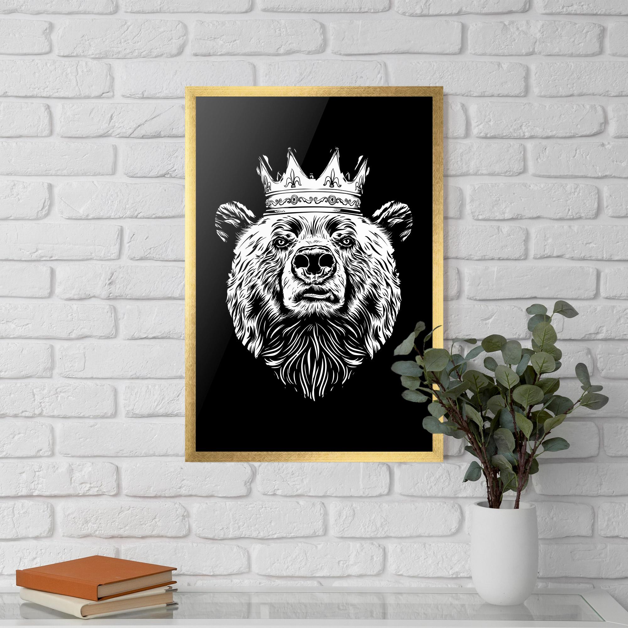 Keretezett Poszter King Bear mockup 5