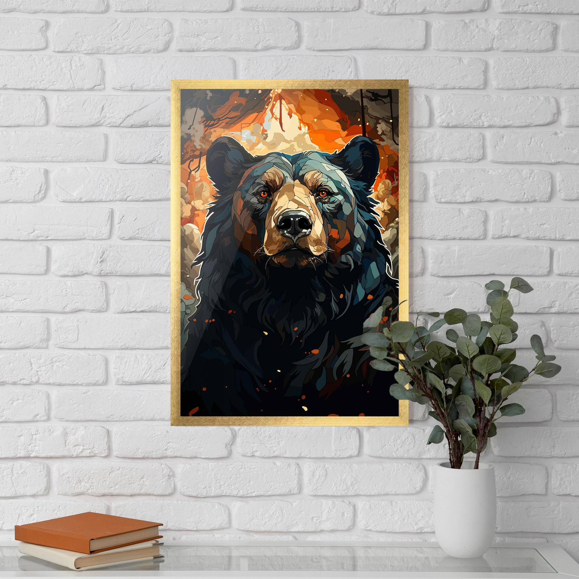 Keretezett Poszter Pretty Bear Art mockup 5