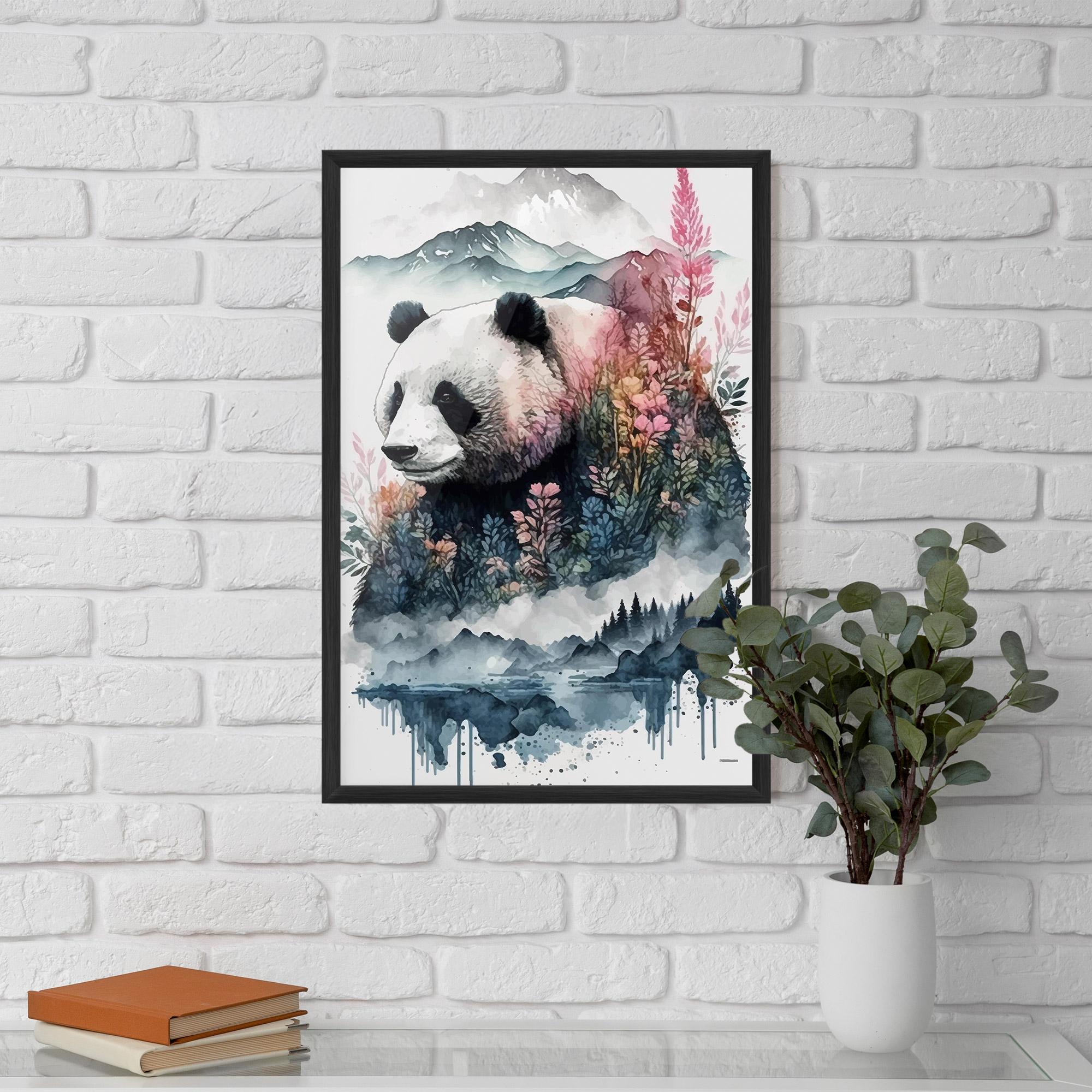 Keretezett Poszter Panda Art mockup 5