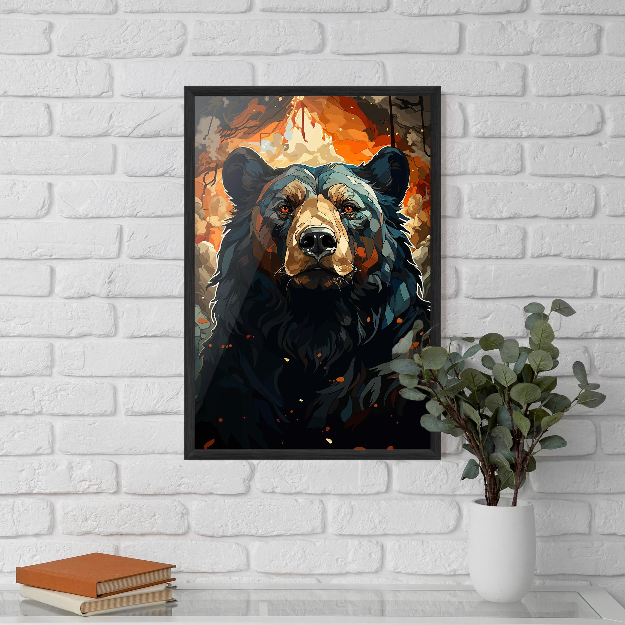 Keretezett Poszter Pretty Bear Art mockup 5