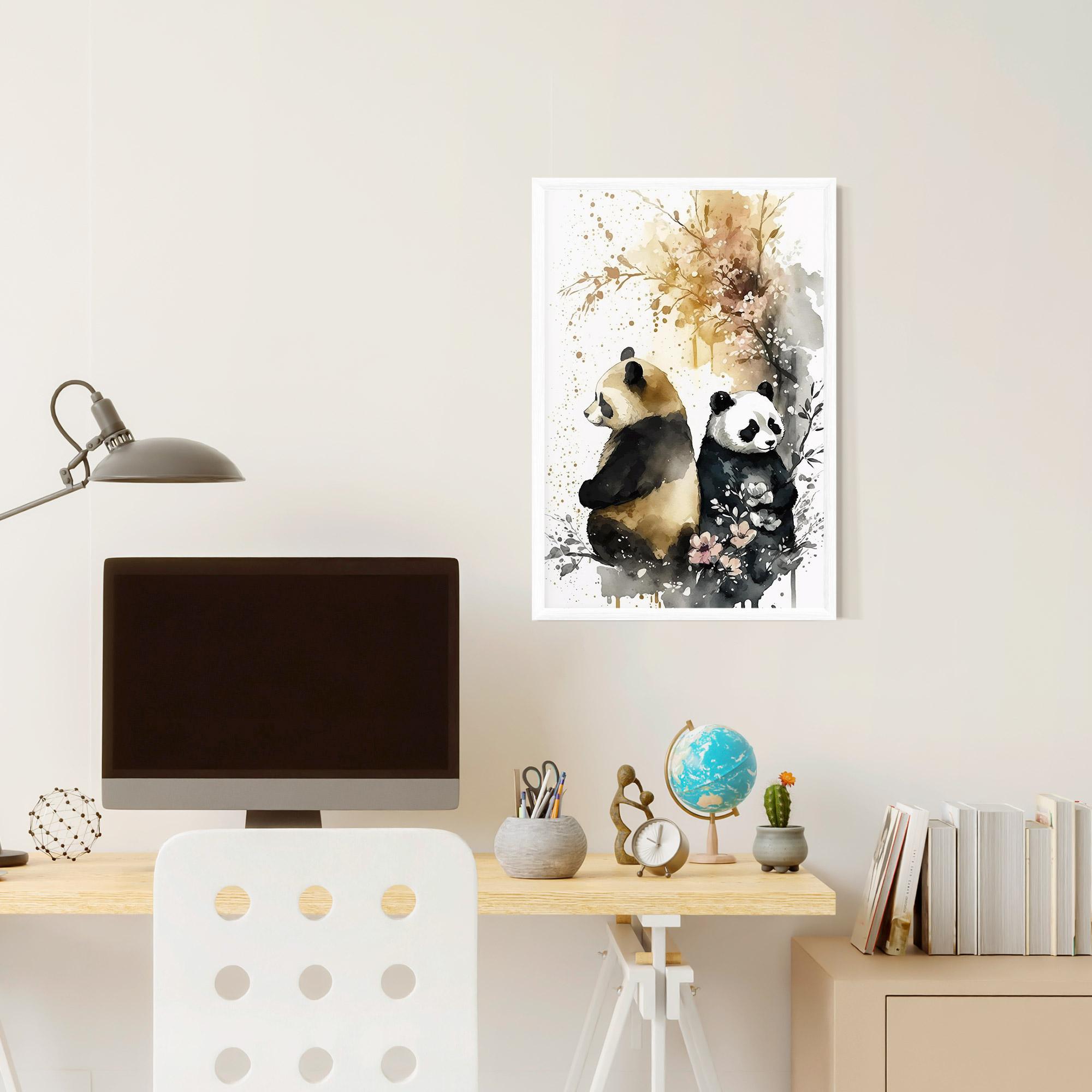 Keretezett Poszter Gold Panda Art mockup 6