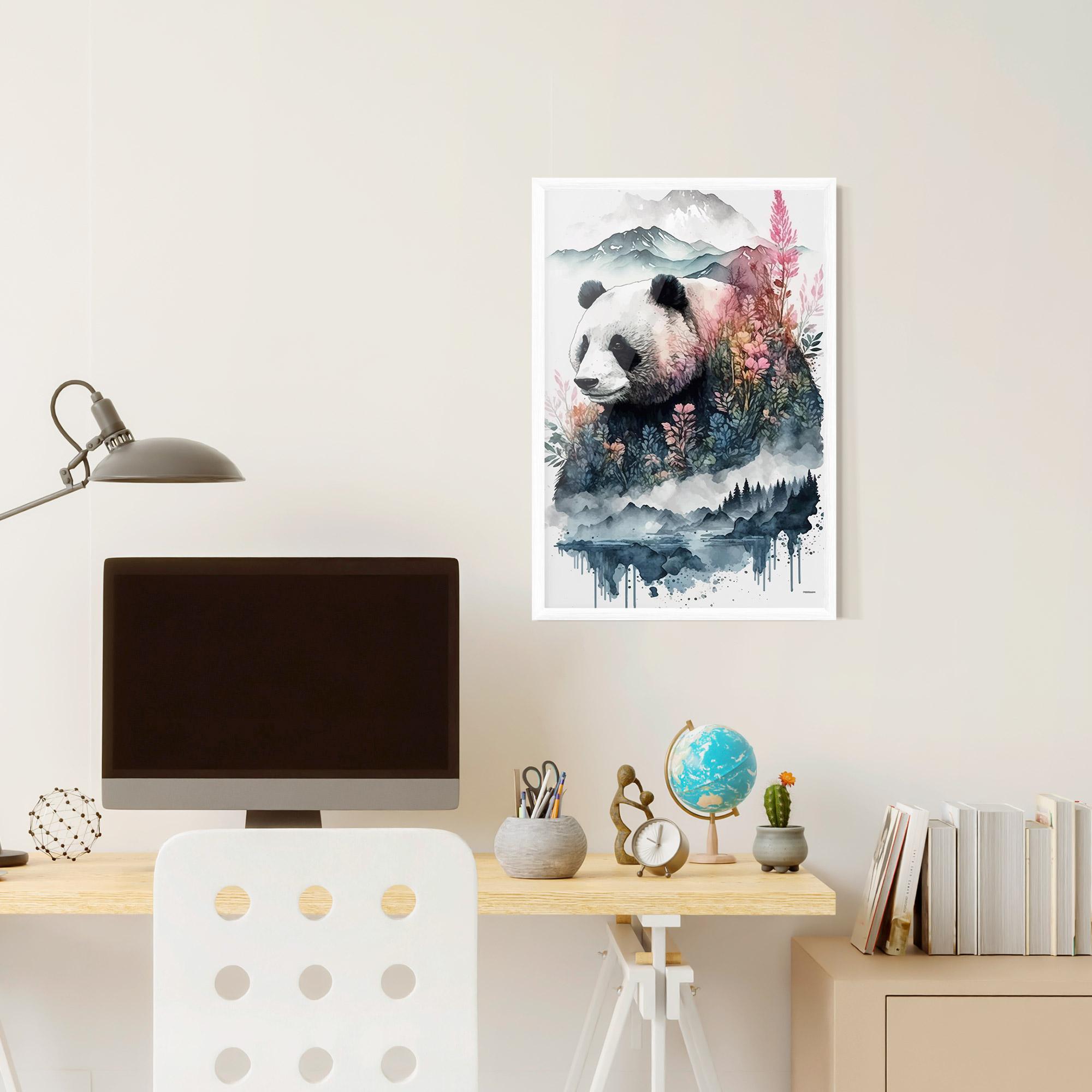Keretezett Poszter Panda Art mockup 6
