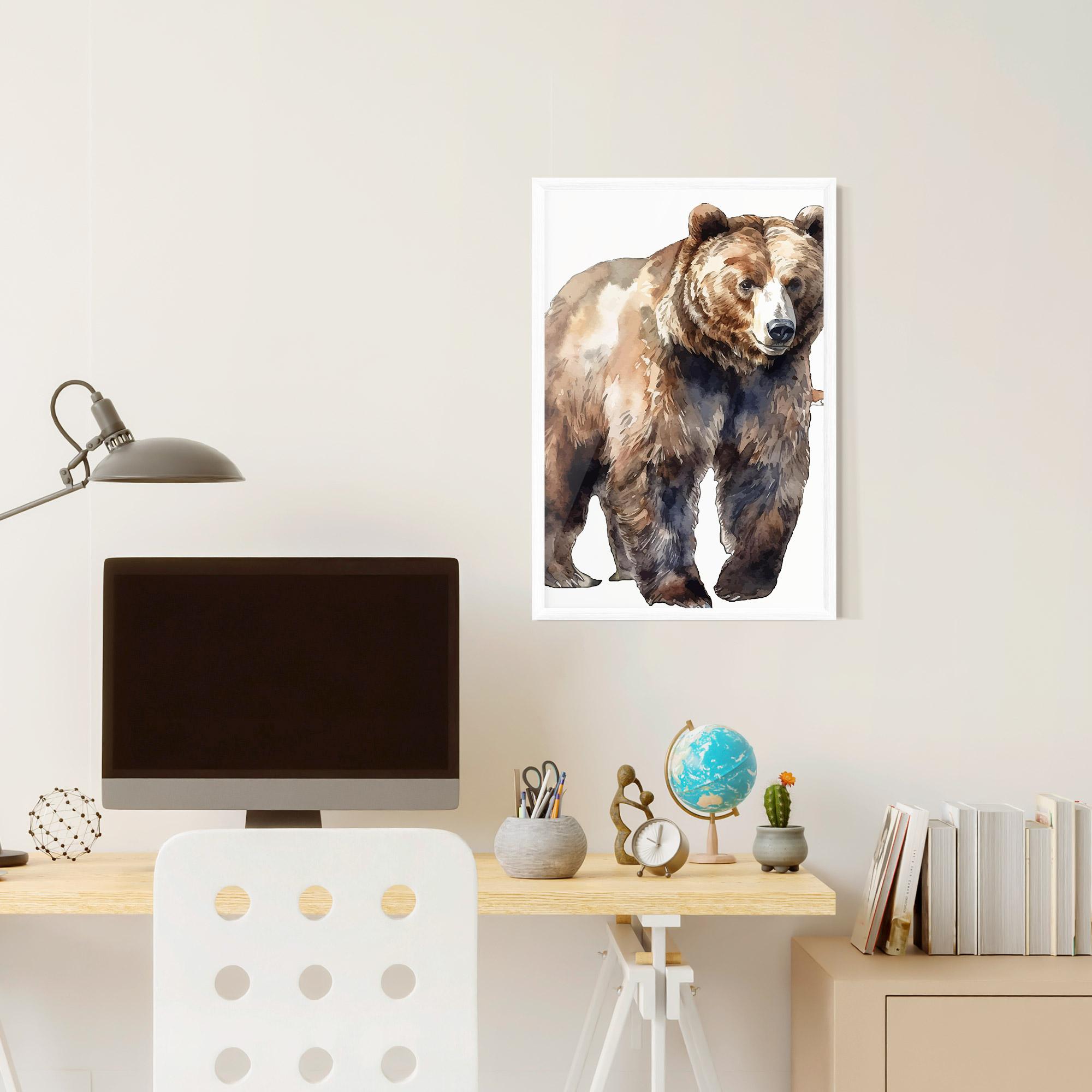 Keretezett Poszter Watercolor Bear Art mockup 6