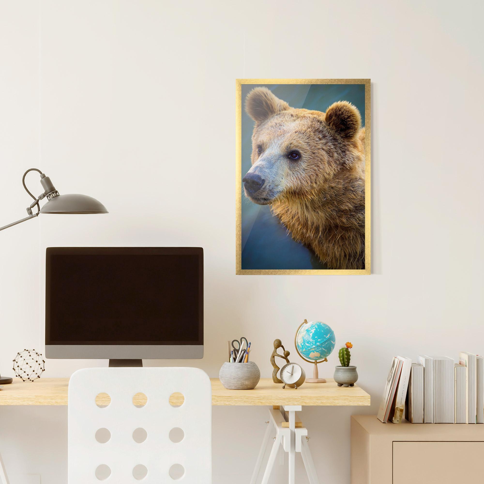 Keretezett Poszter Bear Head mockup 6