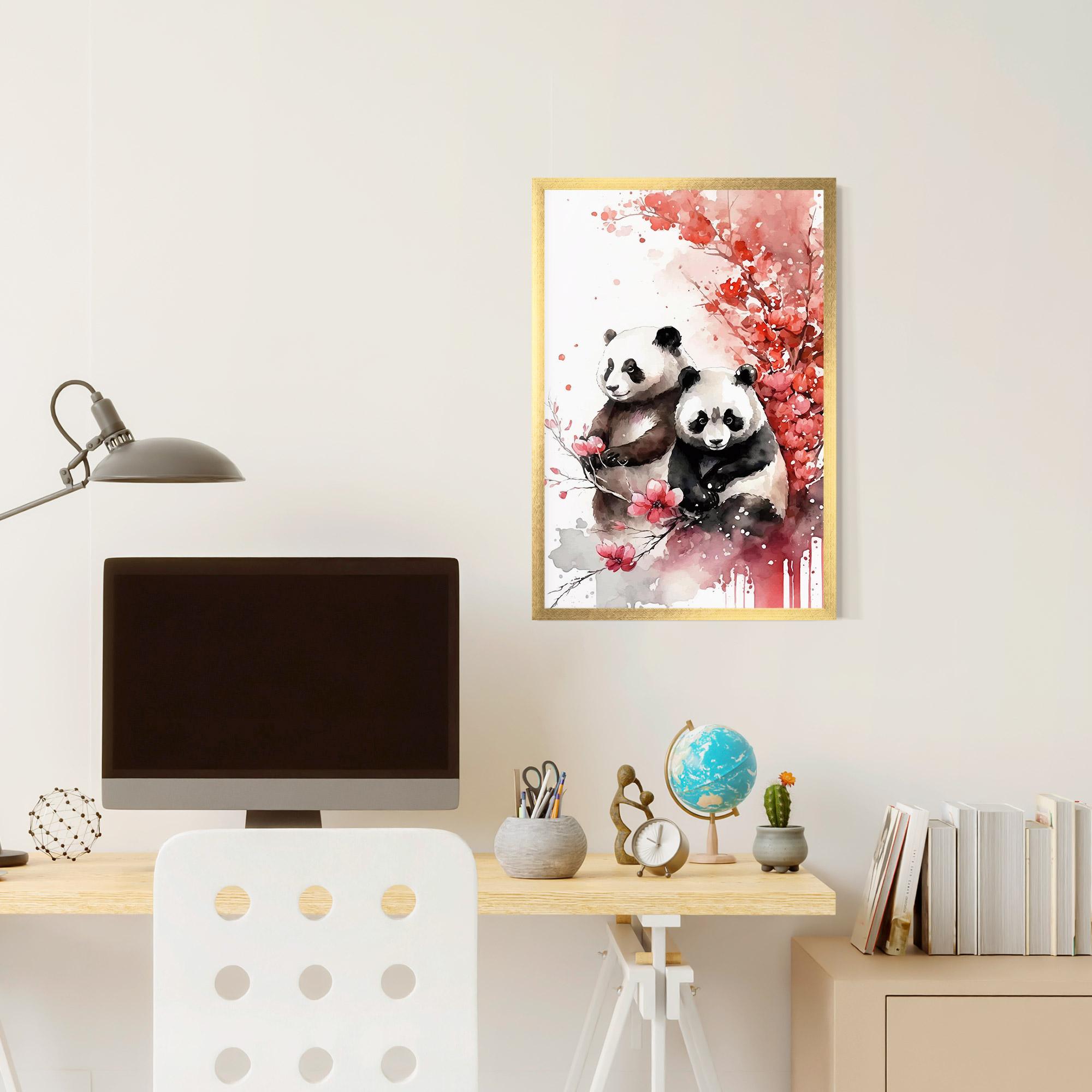 Keretezett Poszter Blossom Panda mockup 6