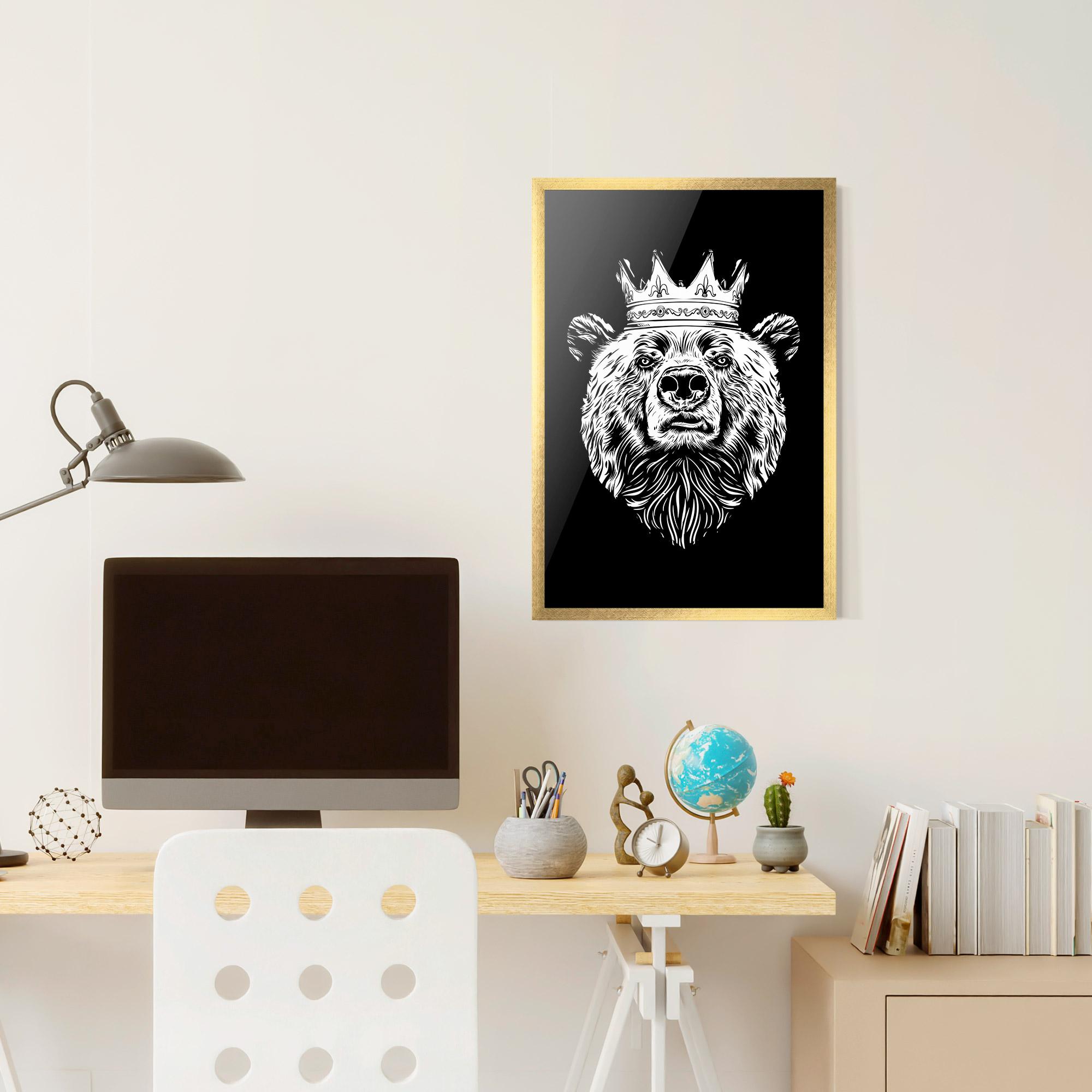 Keretezett Poszter King Bear mockup 6