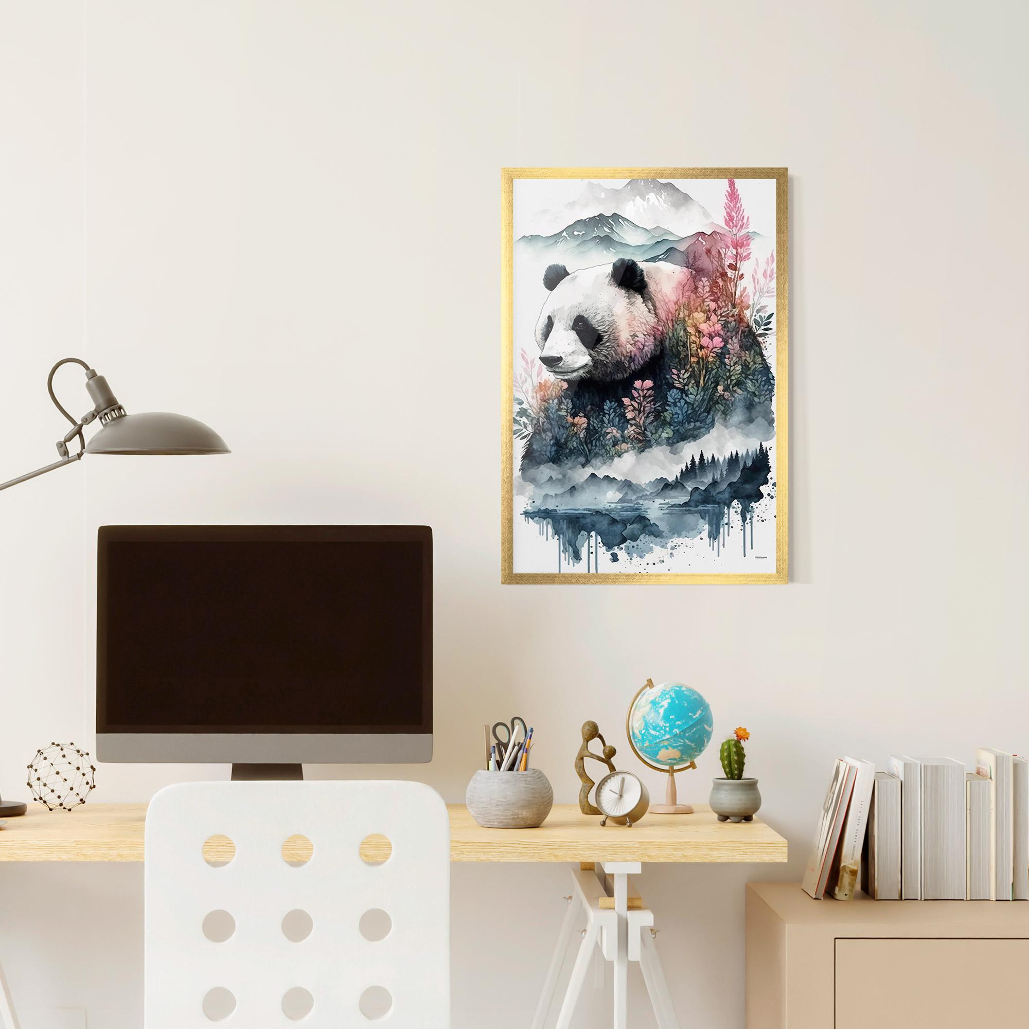 Keretezett Poszter Panda Art mockup 6