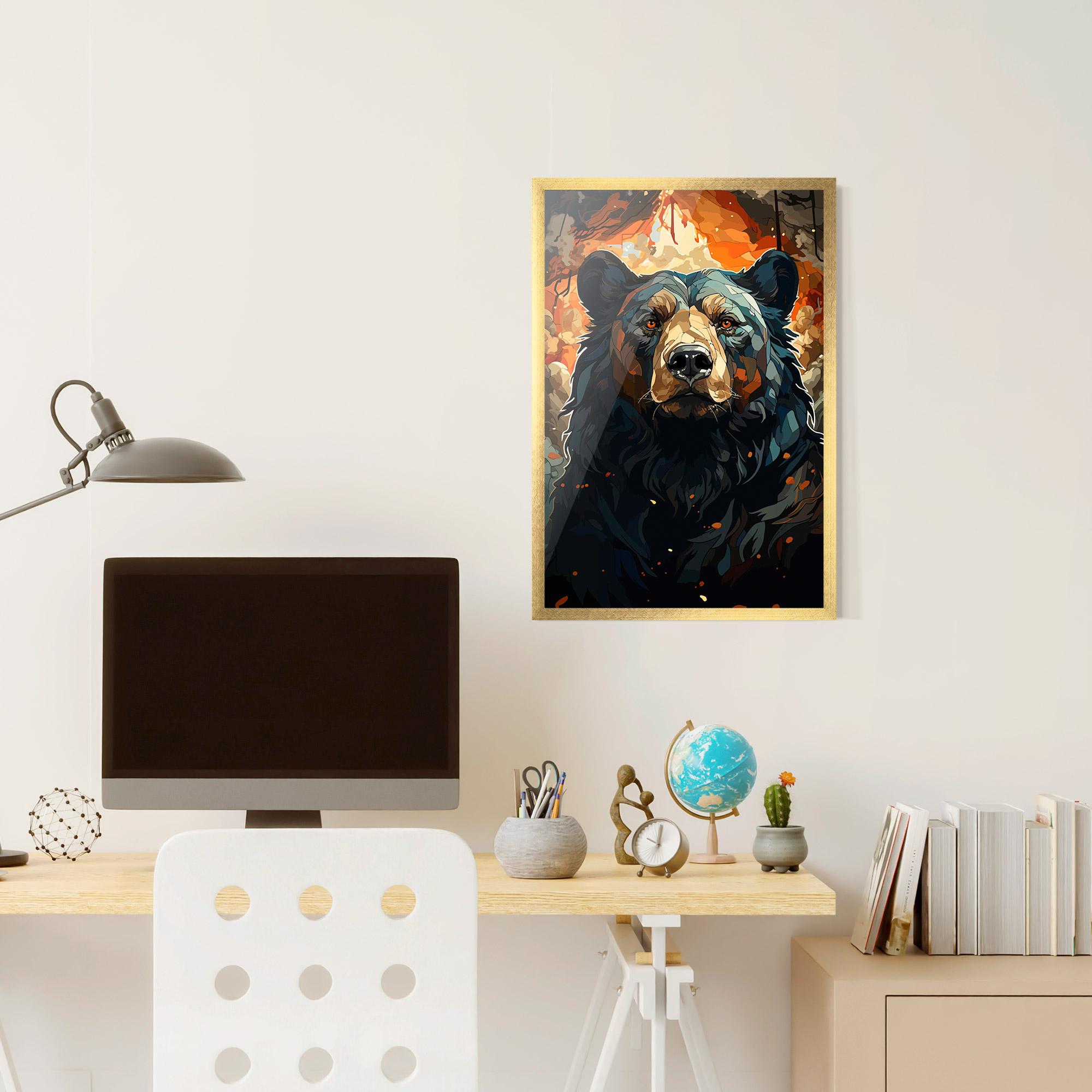 Keretezett Poszter Pretty Bear Art mockup 6