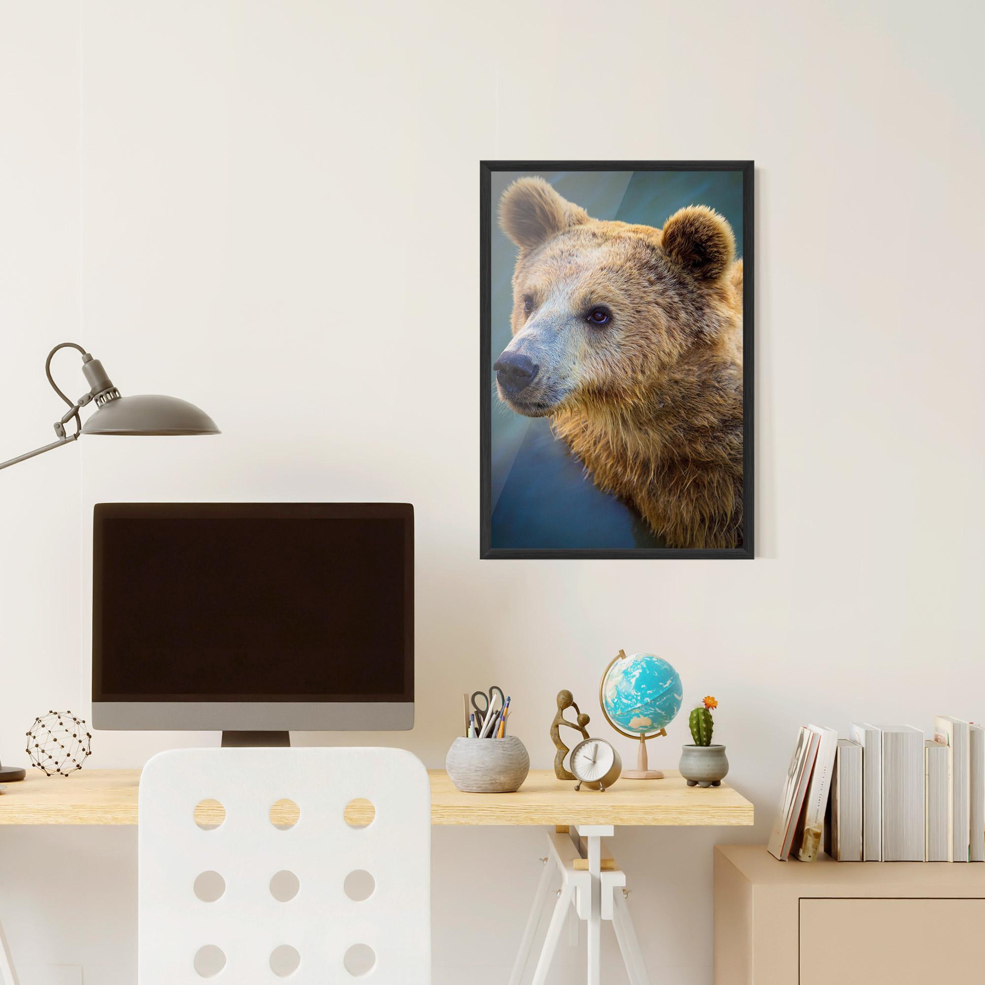 Keretezett Poszter Bear Head mockup 6