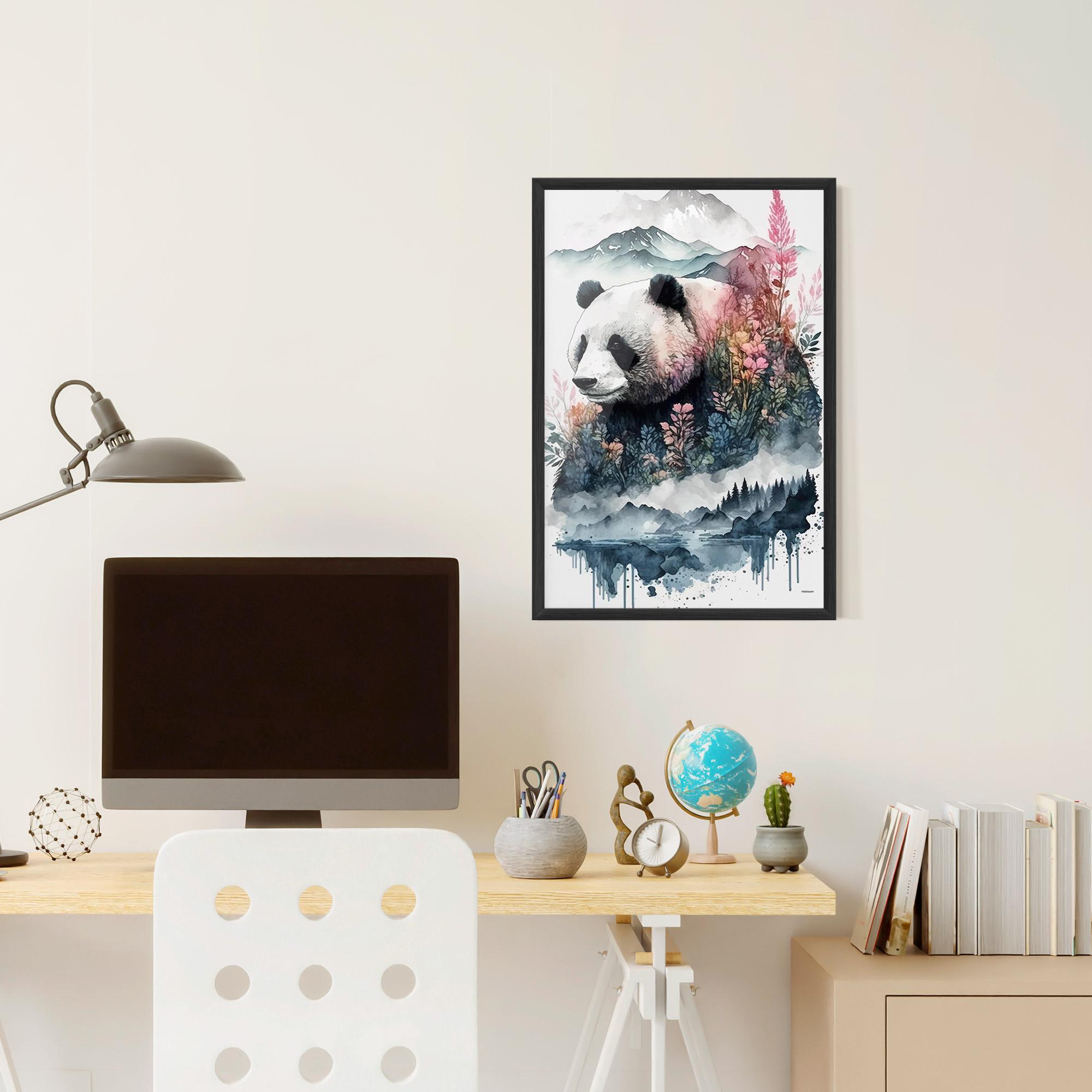 Keretezett Poszter Panda Art mockup 6