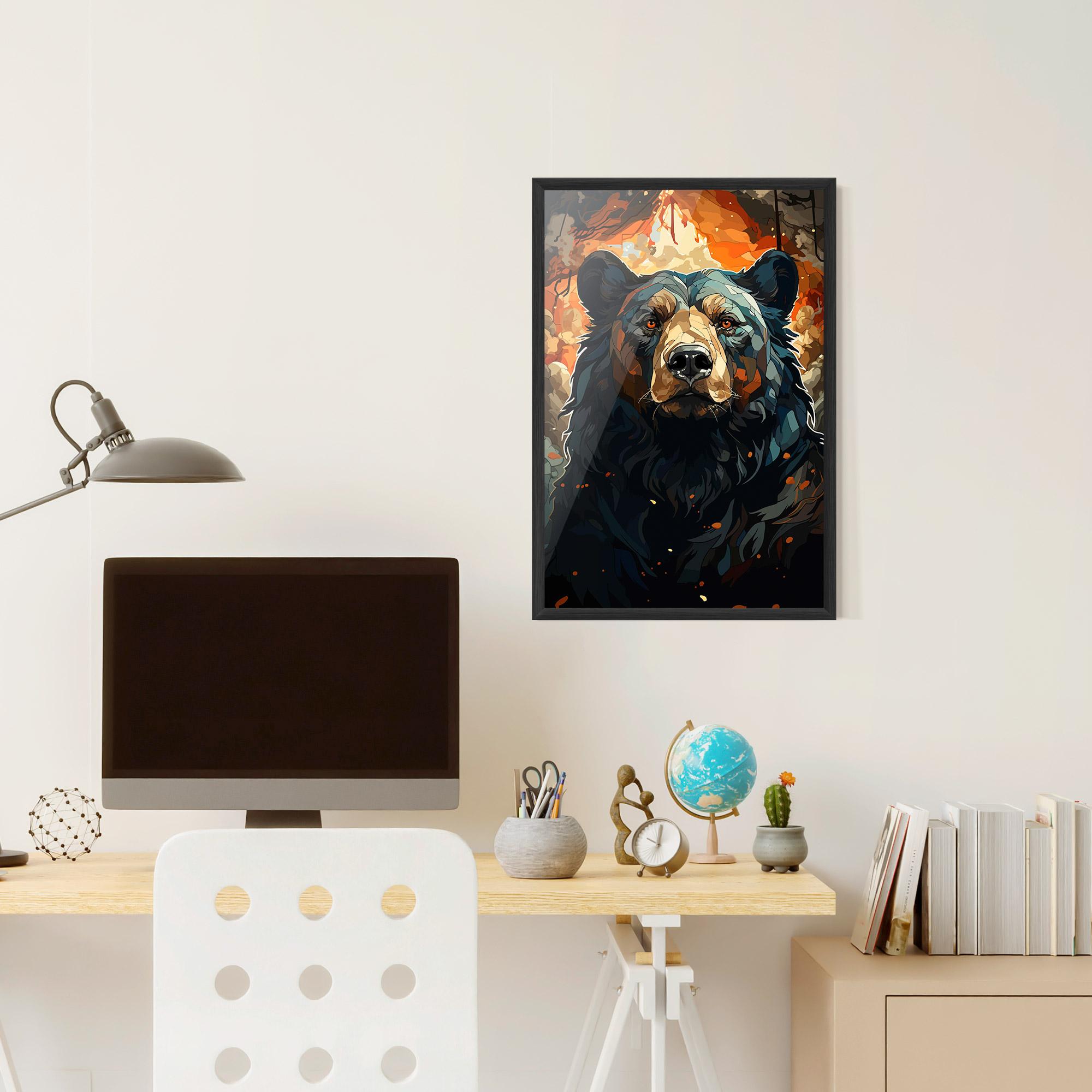 Keretezett Poszter Pretty Bear Art mockup 6