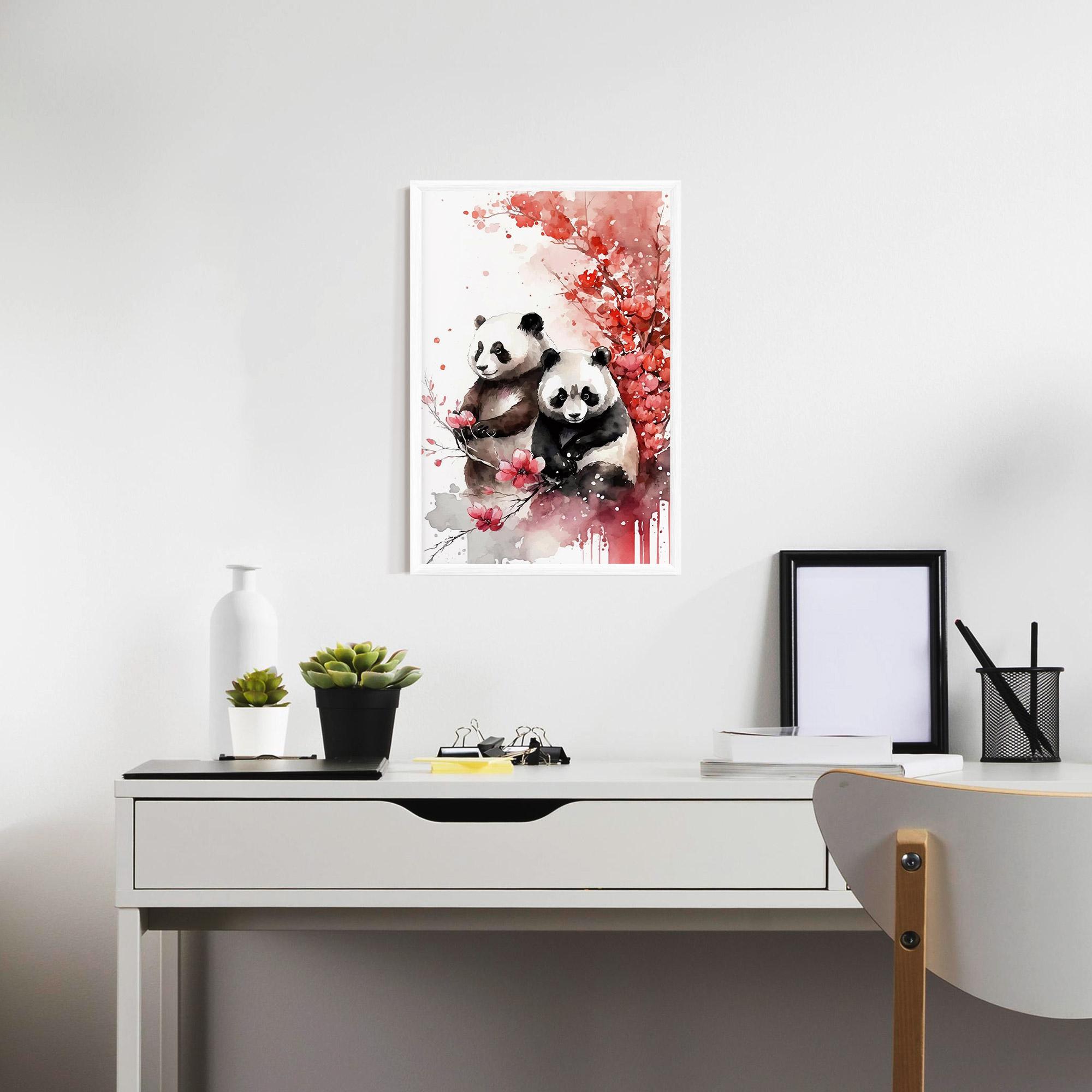 Keretezett Poszter Blossom Panda mockup 7