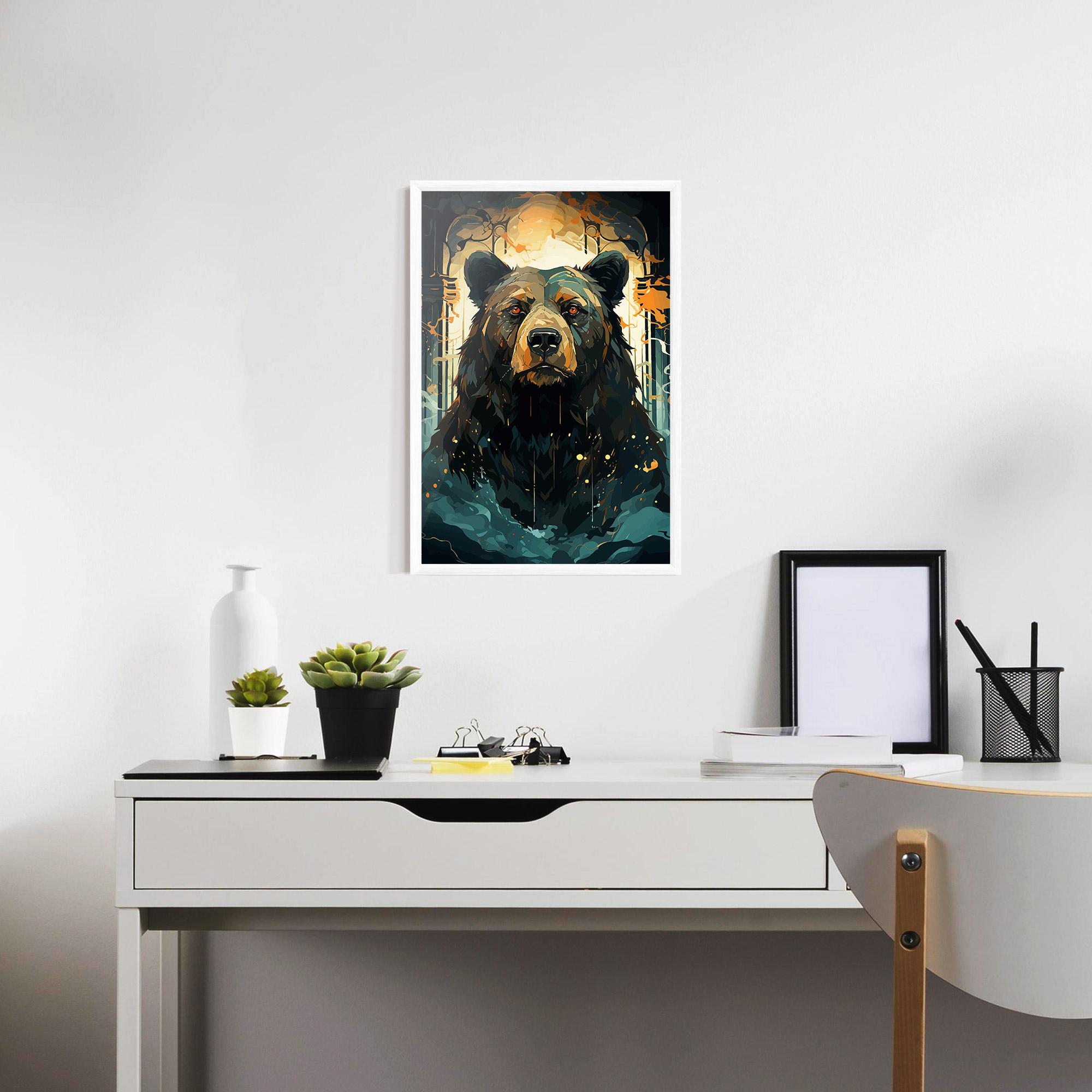 Keretezett Poszter Brown Bear Art mockup 7