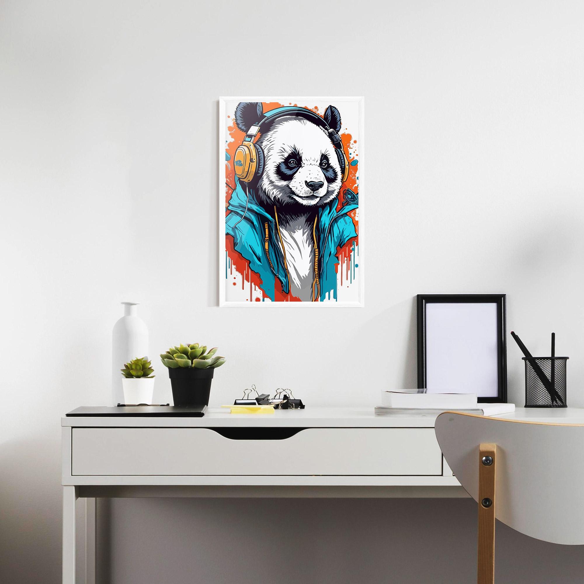 Keretezett Poszter Music Panda mockup 7