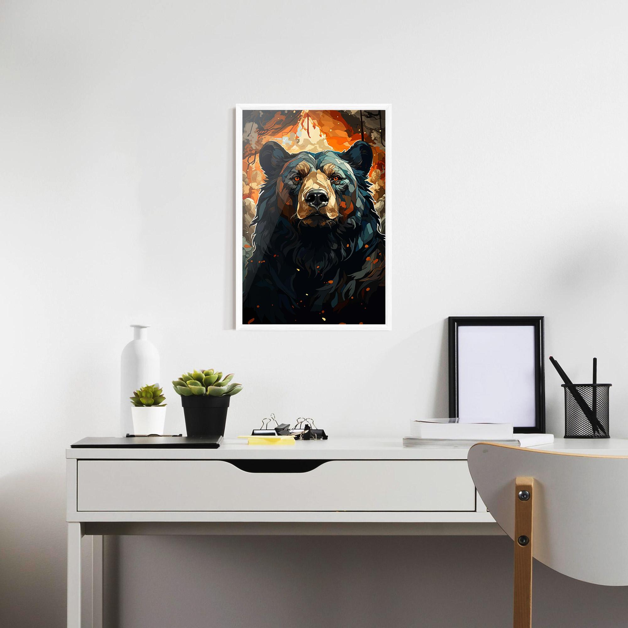 Keretezett Poszter Pretty Bear Art mockup 7