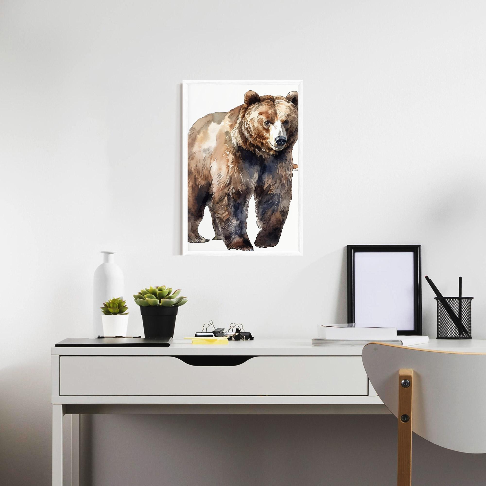 Keretezett Poszter Watercolor Bear Art mockup 7