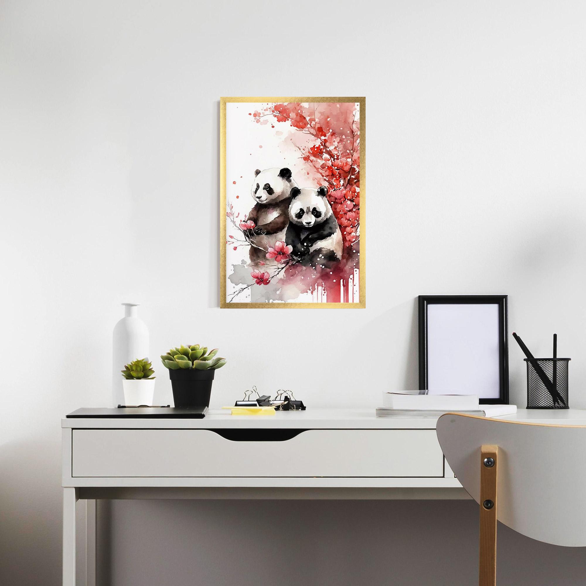 Keretezett Poszter Blossom Panda mockup 7