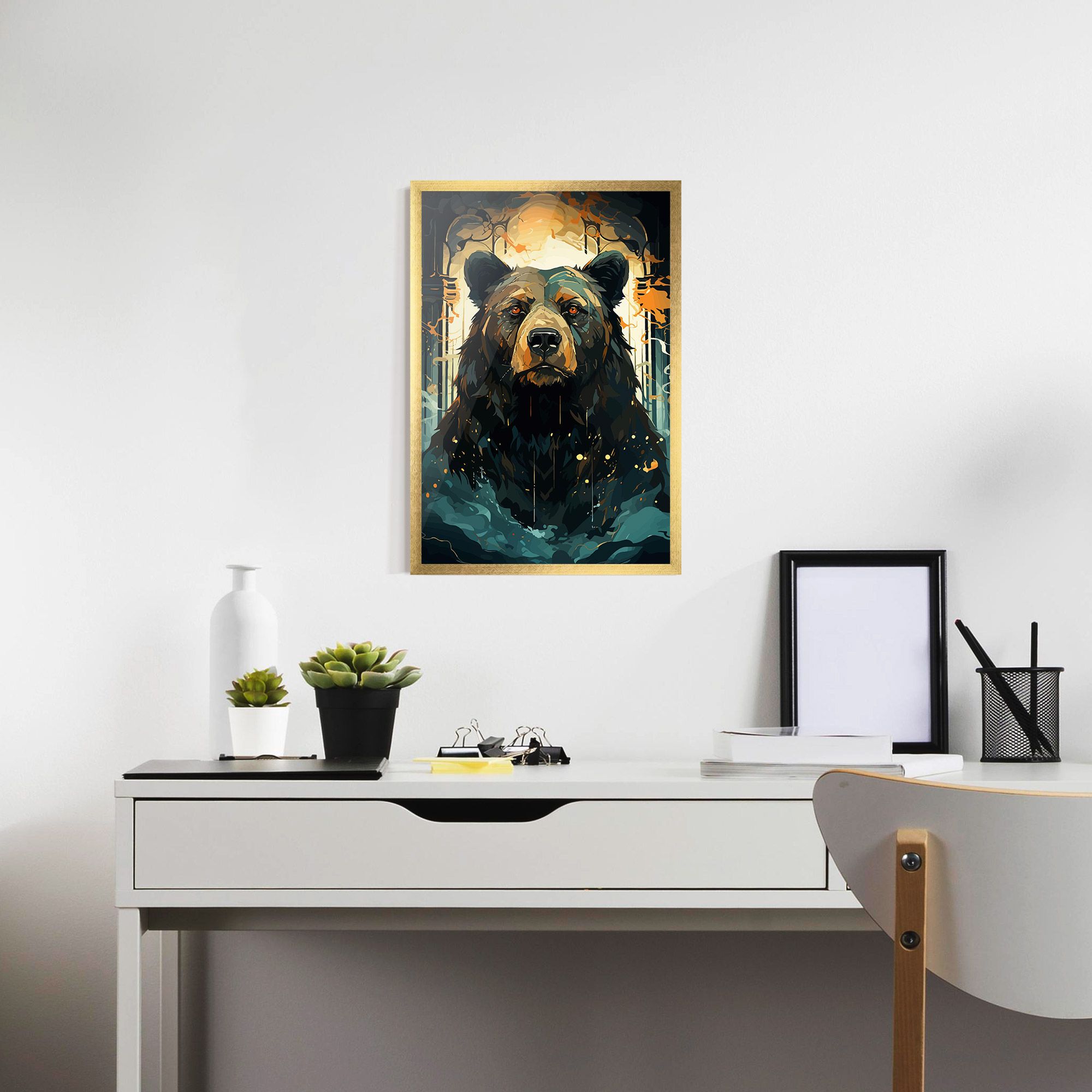 Brown Bear Art mockup 7