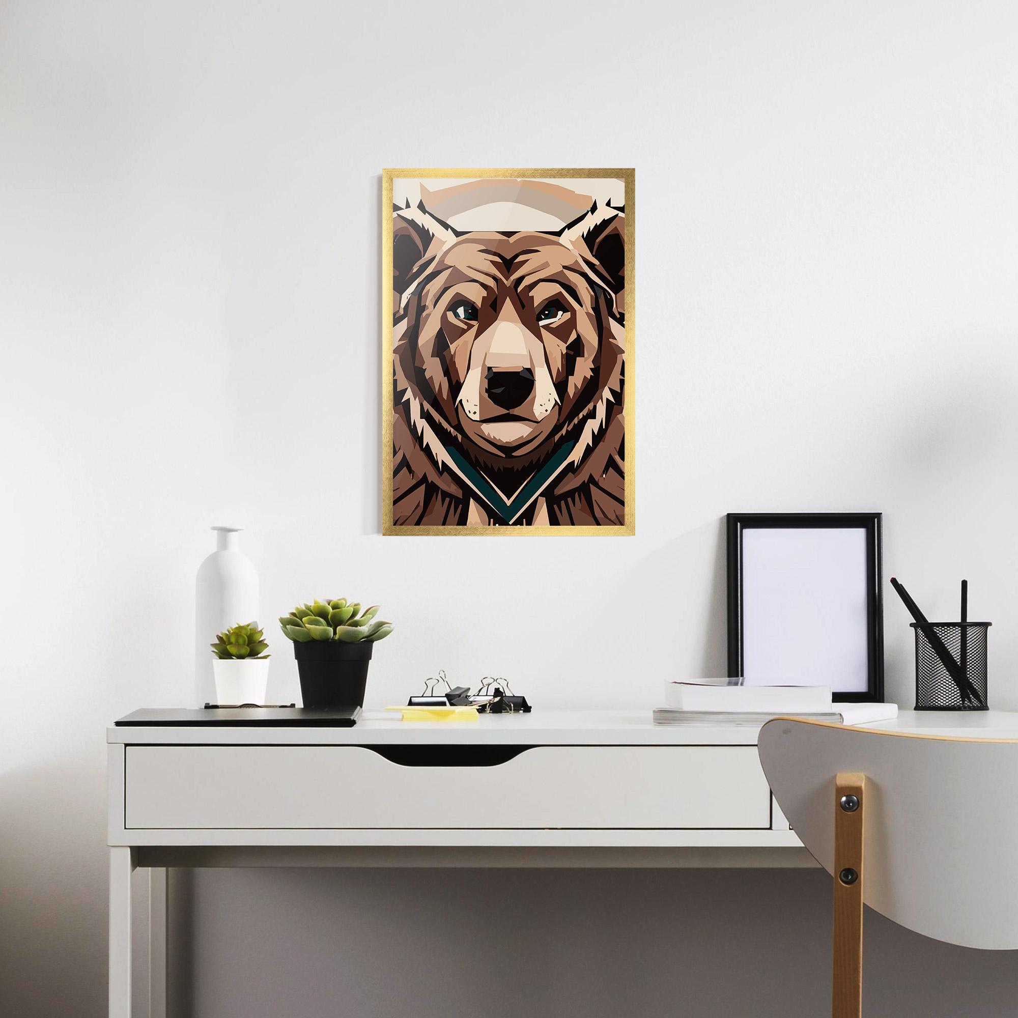 Keretezett Poszter Grizzly Art mockup 7