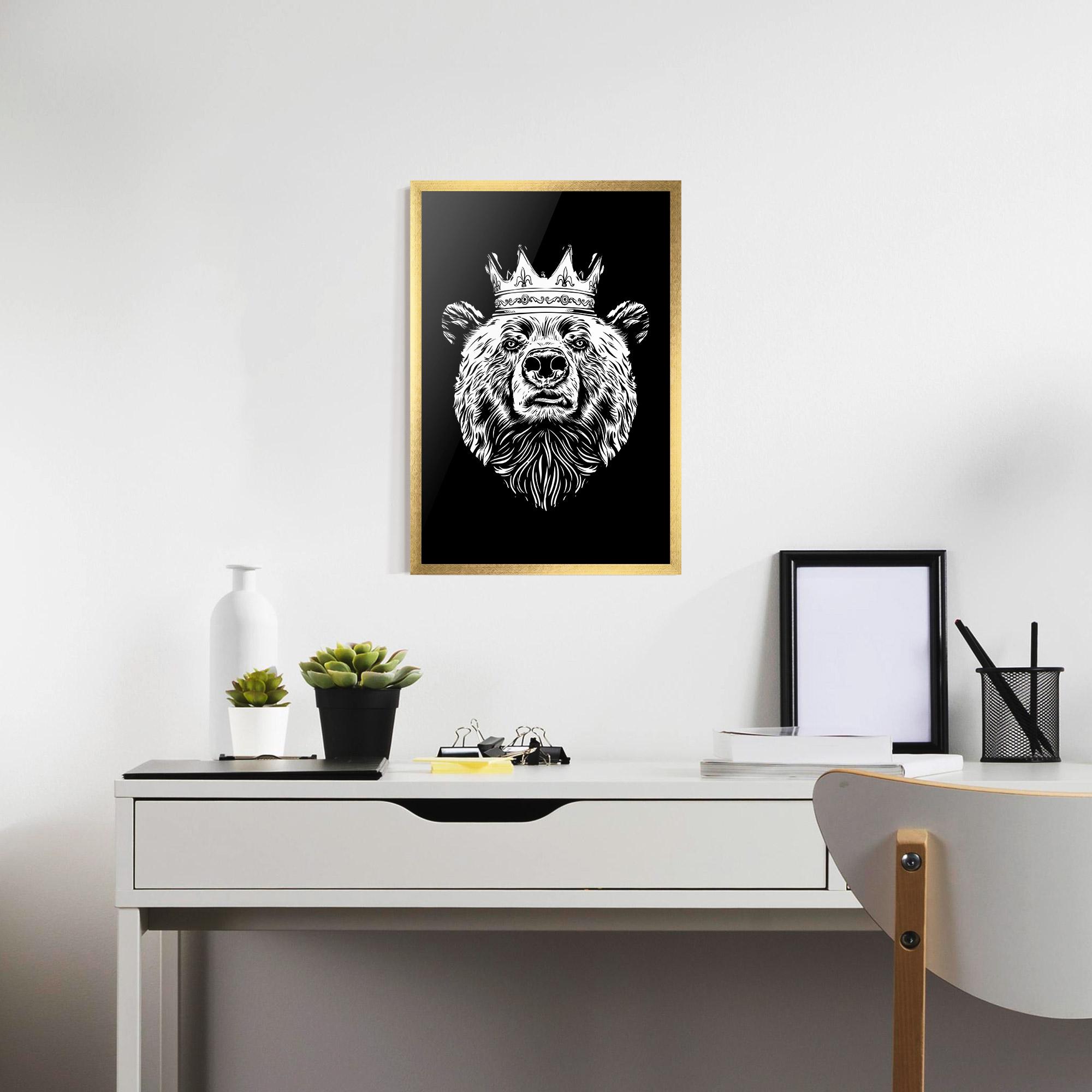 Keretezett Poszter King Bear mockup 7