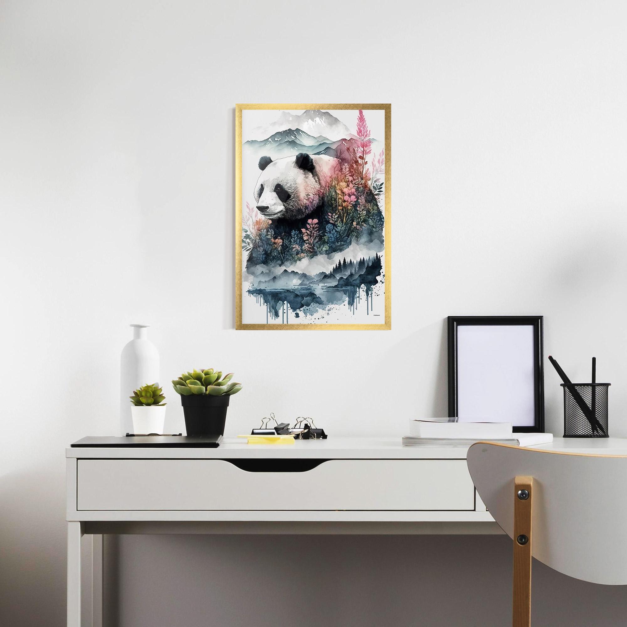 Keretezett Poszter Panda Art mockup 7