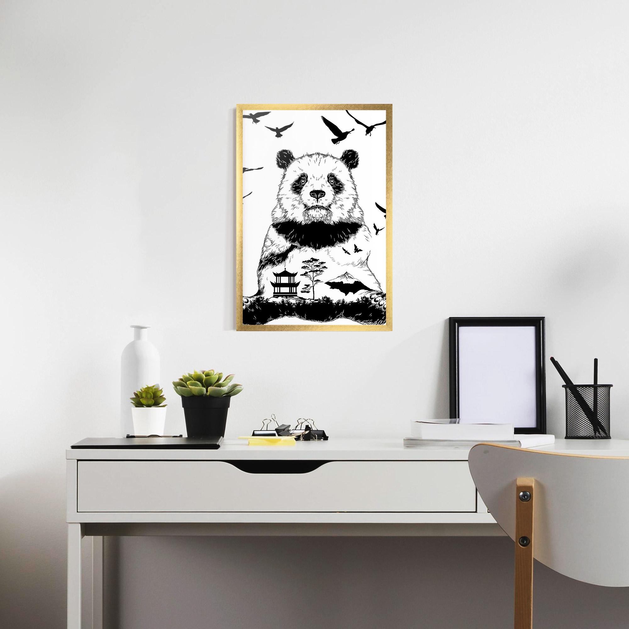 Keretezett Poszter Panda Bear mockup 7