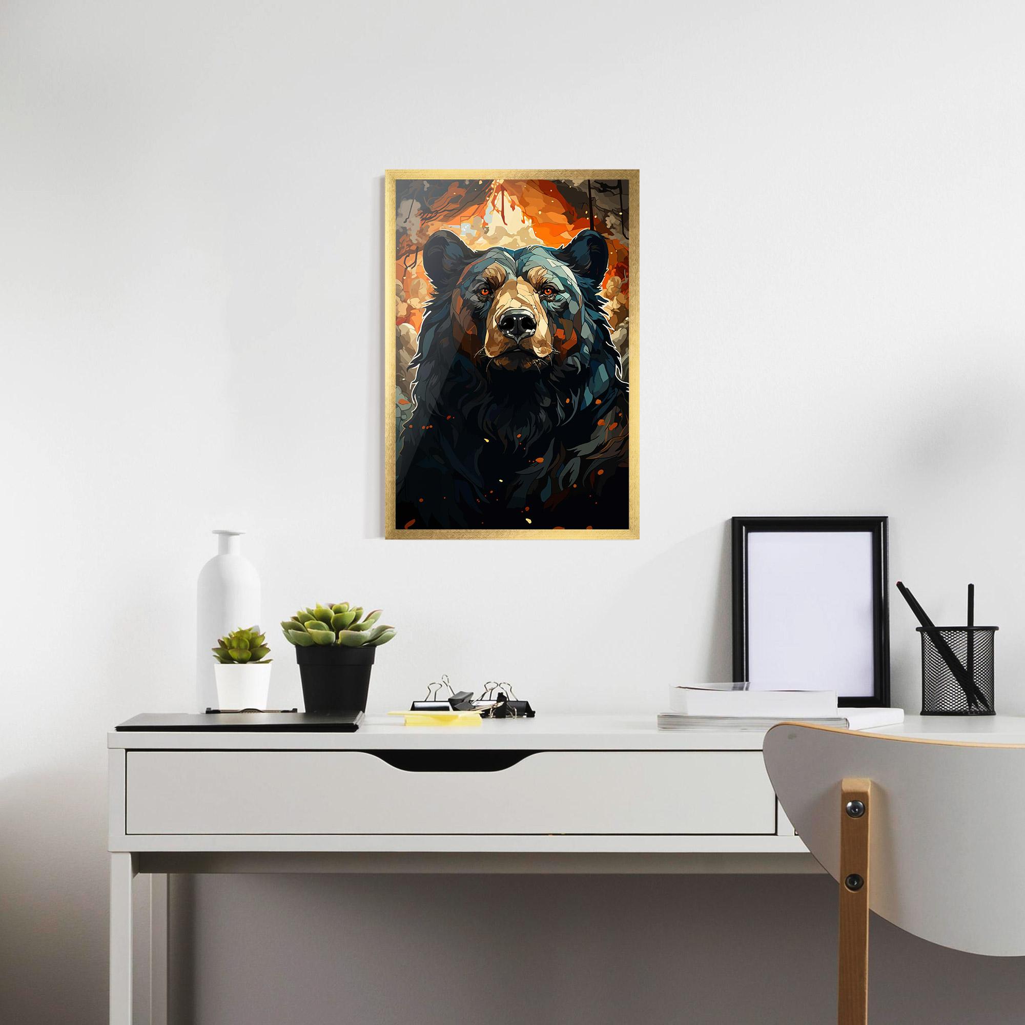 Keretezett Poszter Pretty Bear Art mockup 7