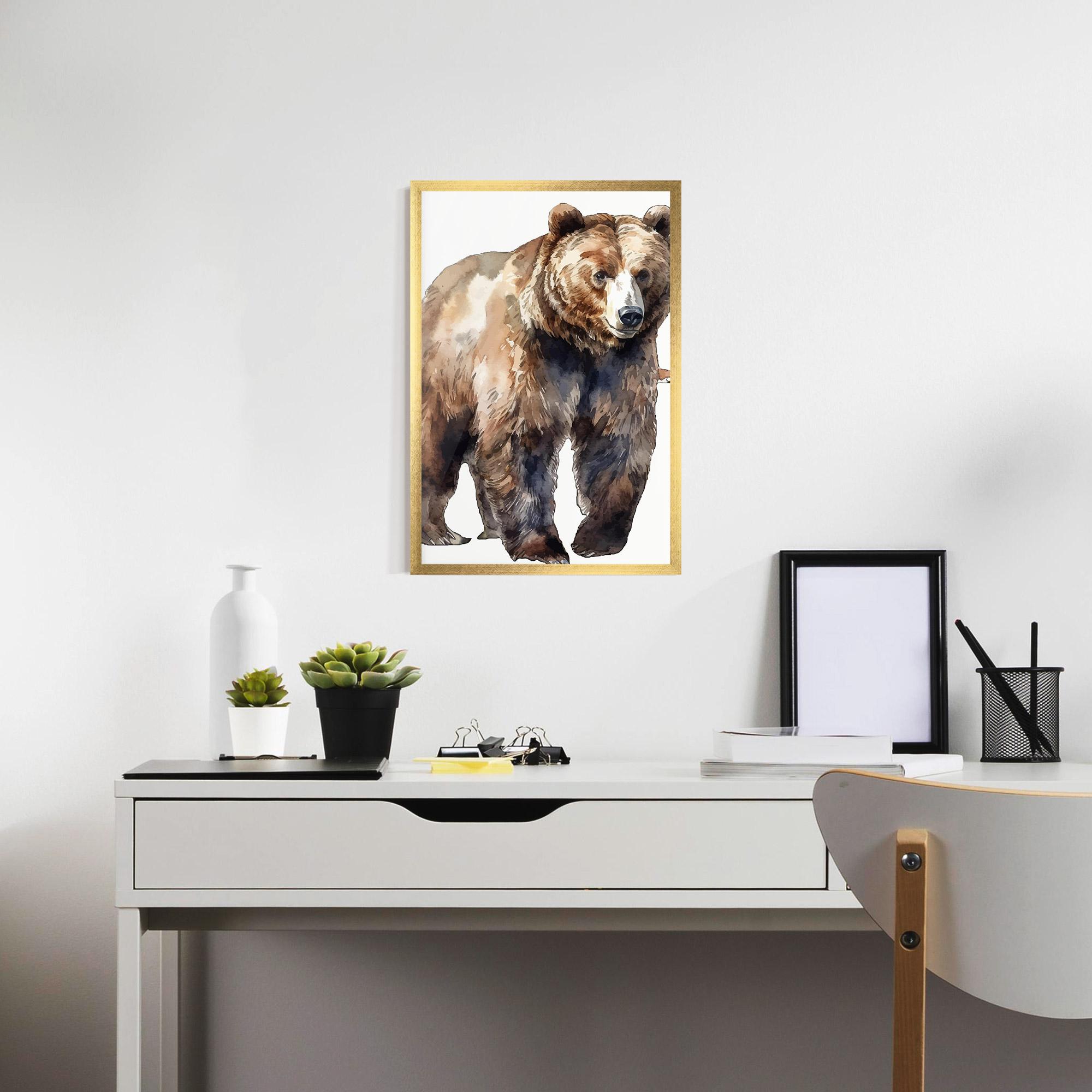 Keretezett Poszter Watercolor Bear Art mockup 7
