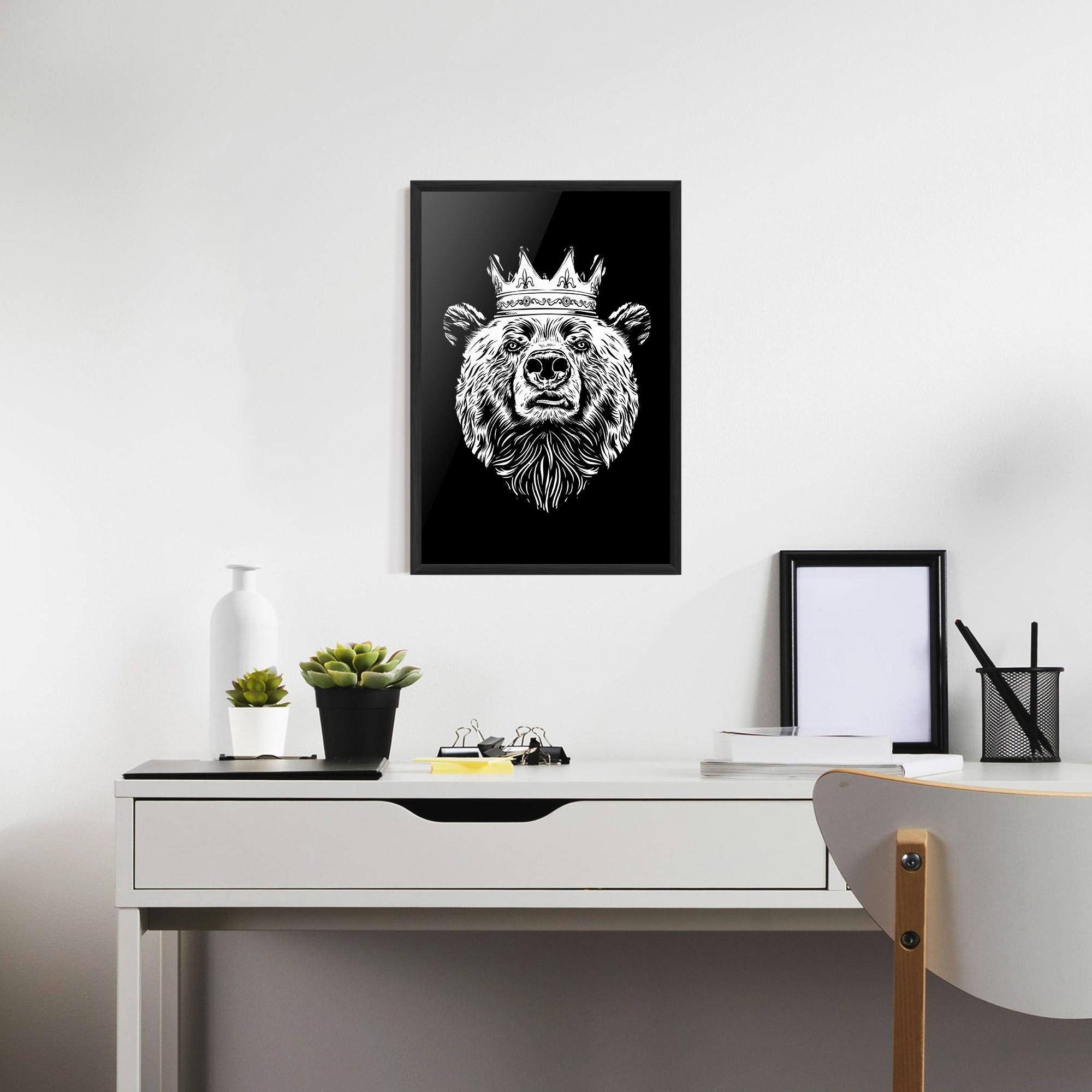 Keretezett Poszter King Bear mockup 7