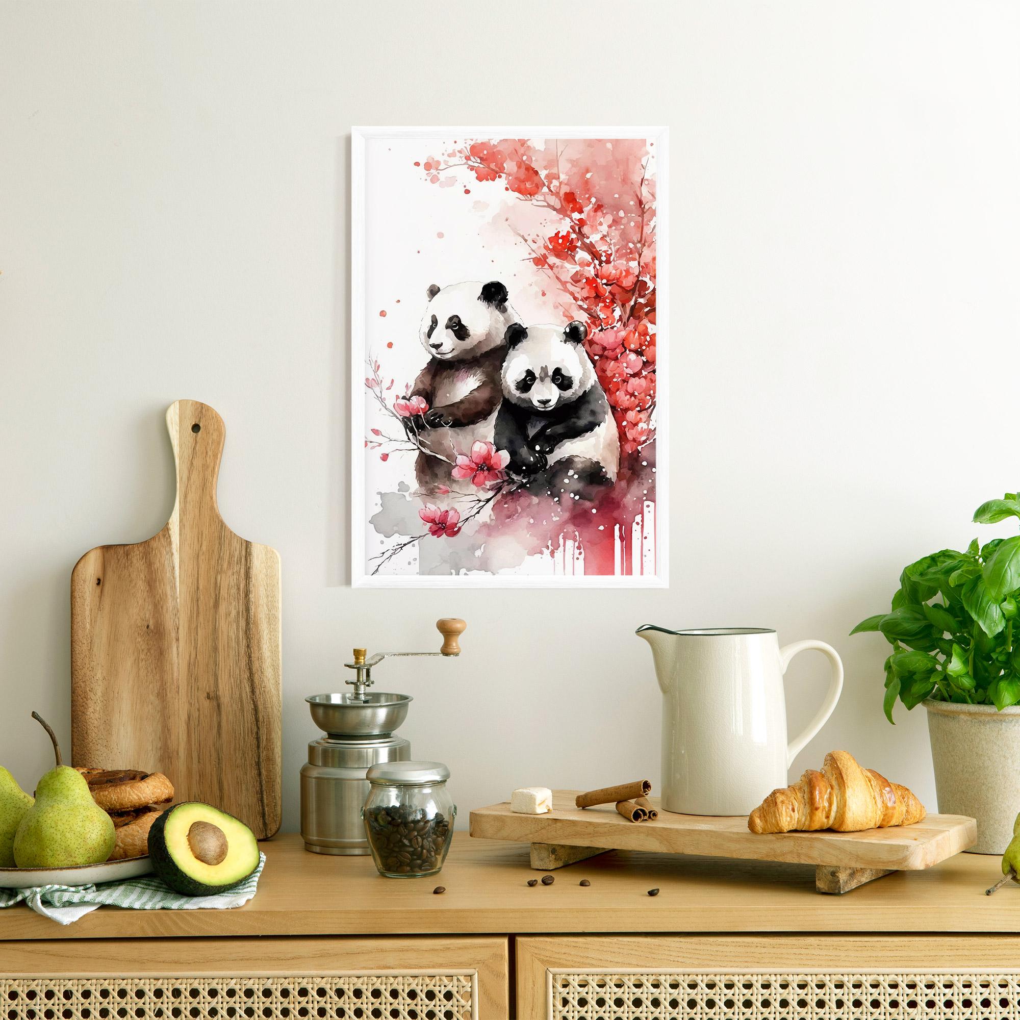 Keretezett Poszter Blossom Panda mockup 8