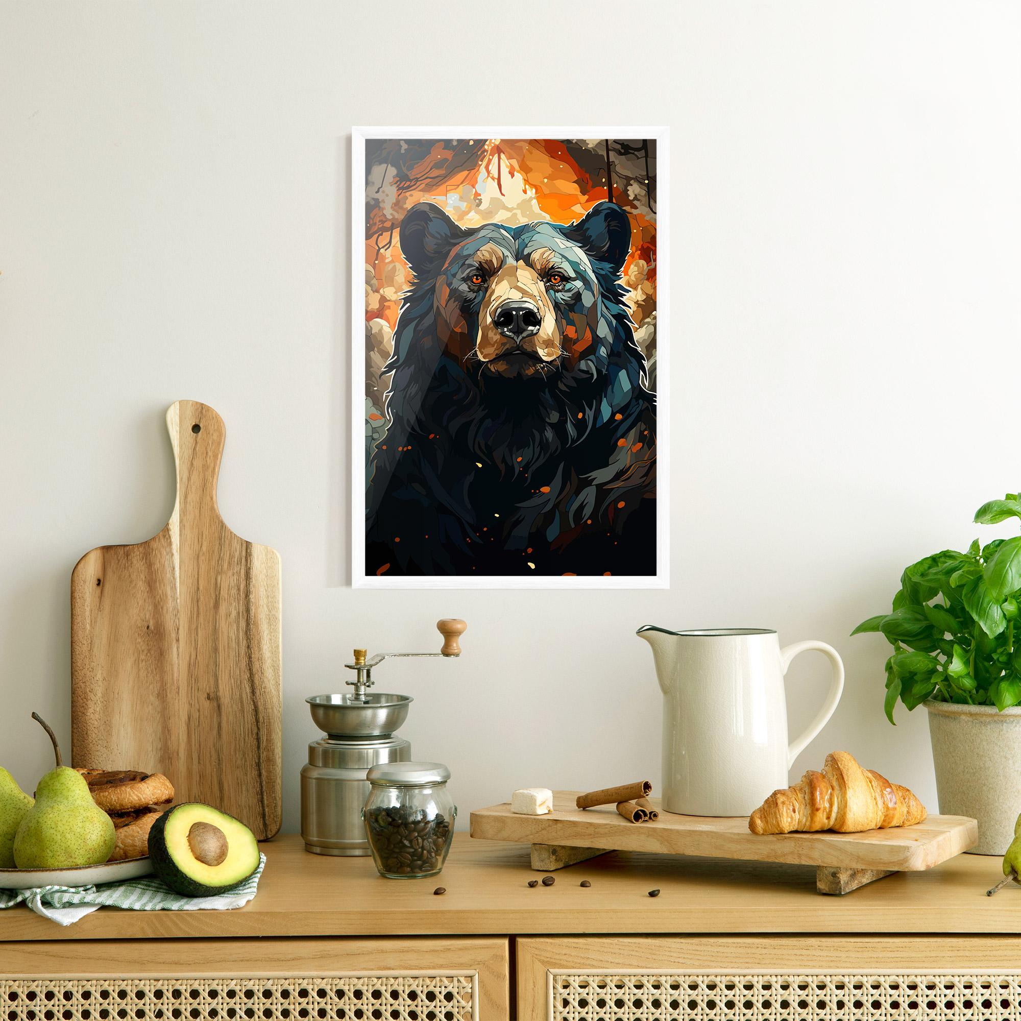 Keretezett Poszter Pretty Bear Art mockup 8