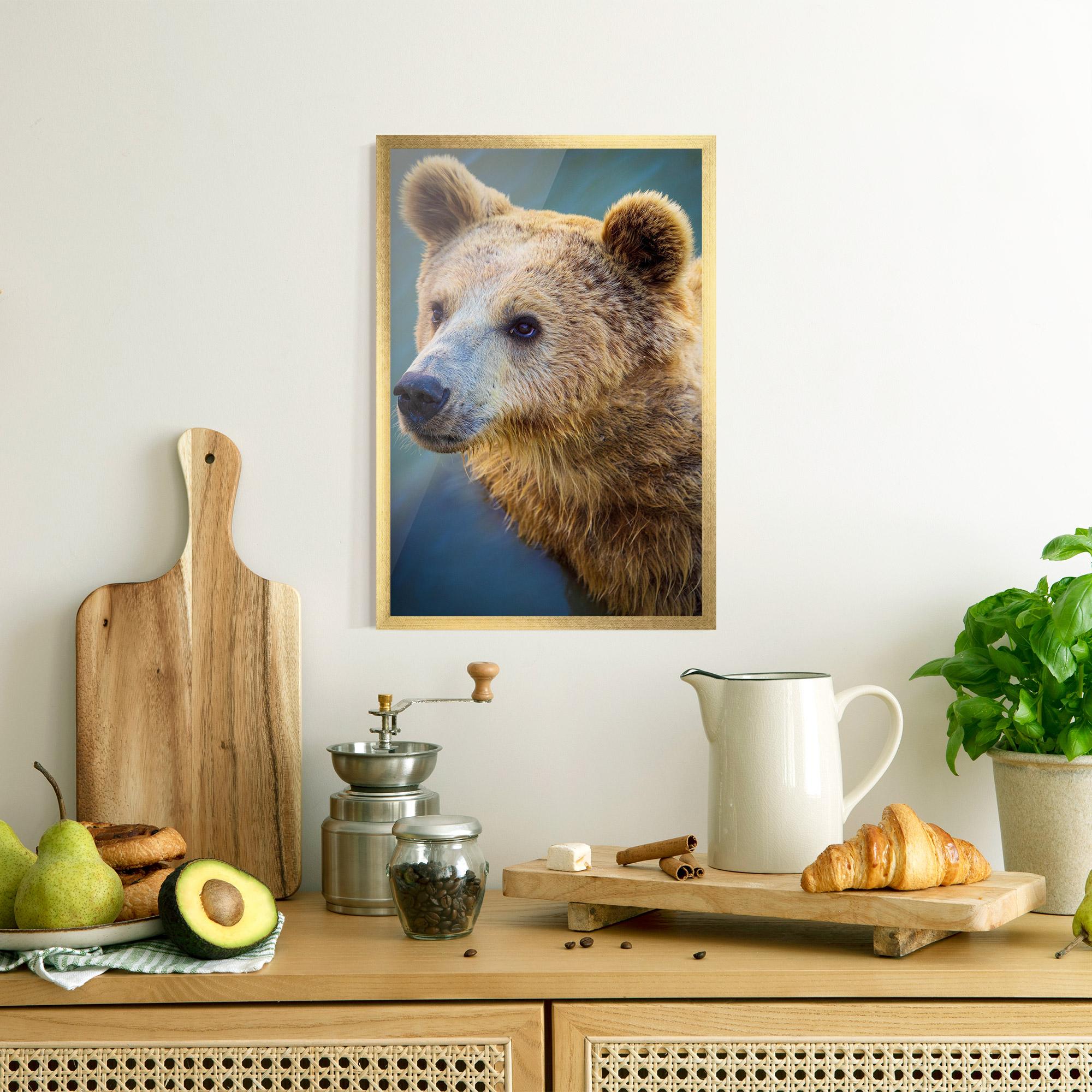 Keretezett Poszter Bear Head mockup 8