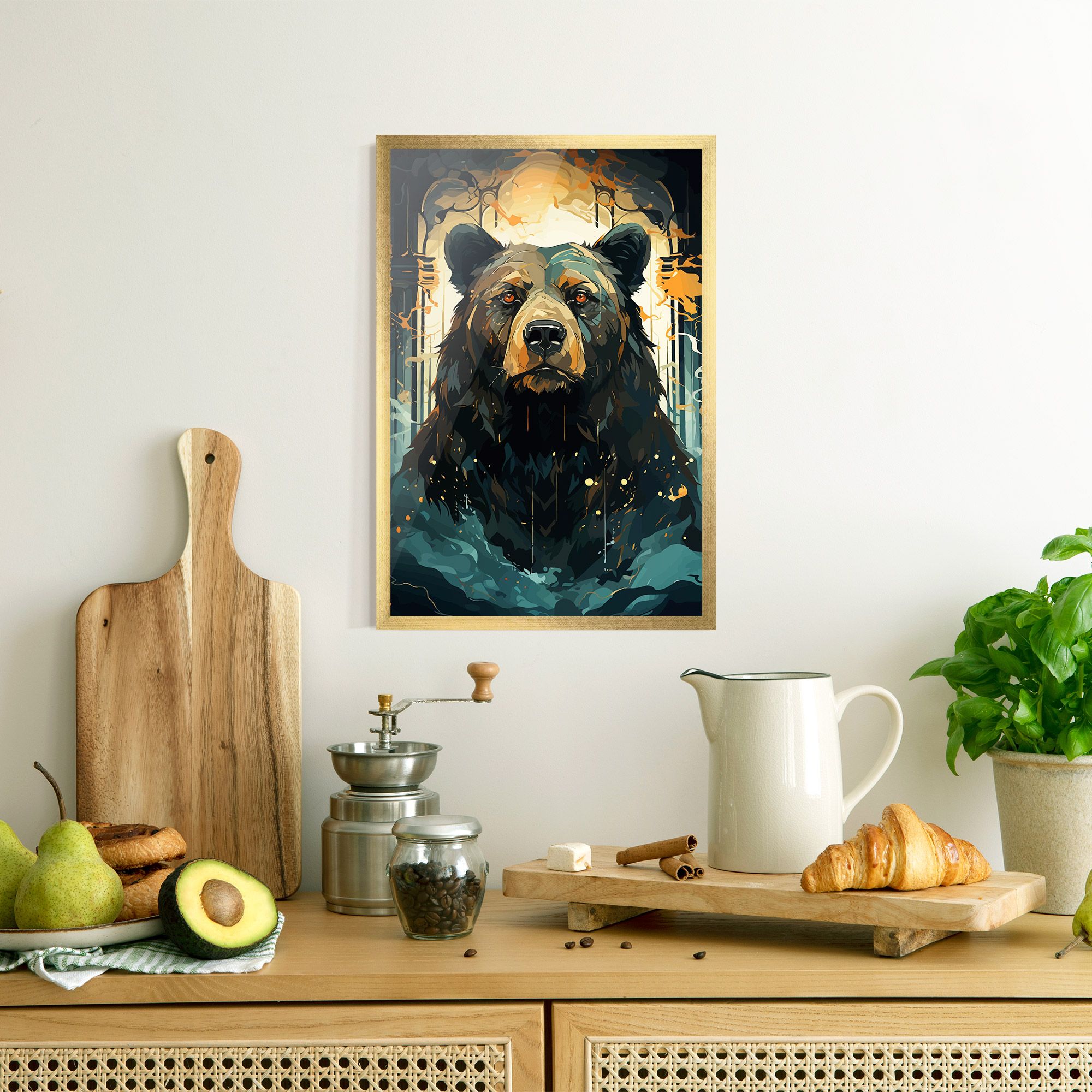 Brown Bear Art mockup 8
