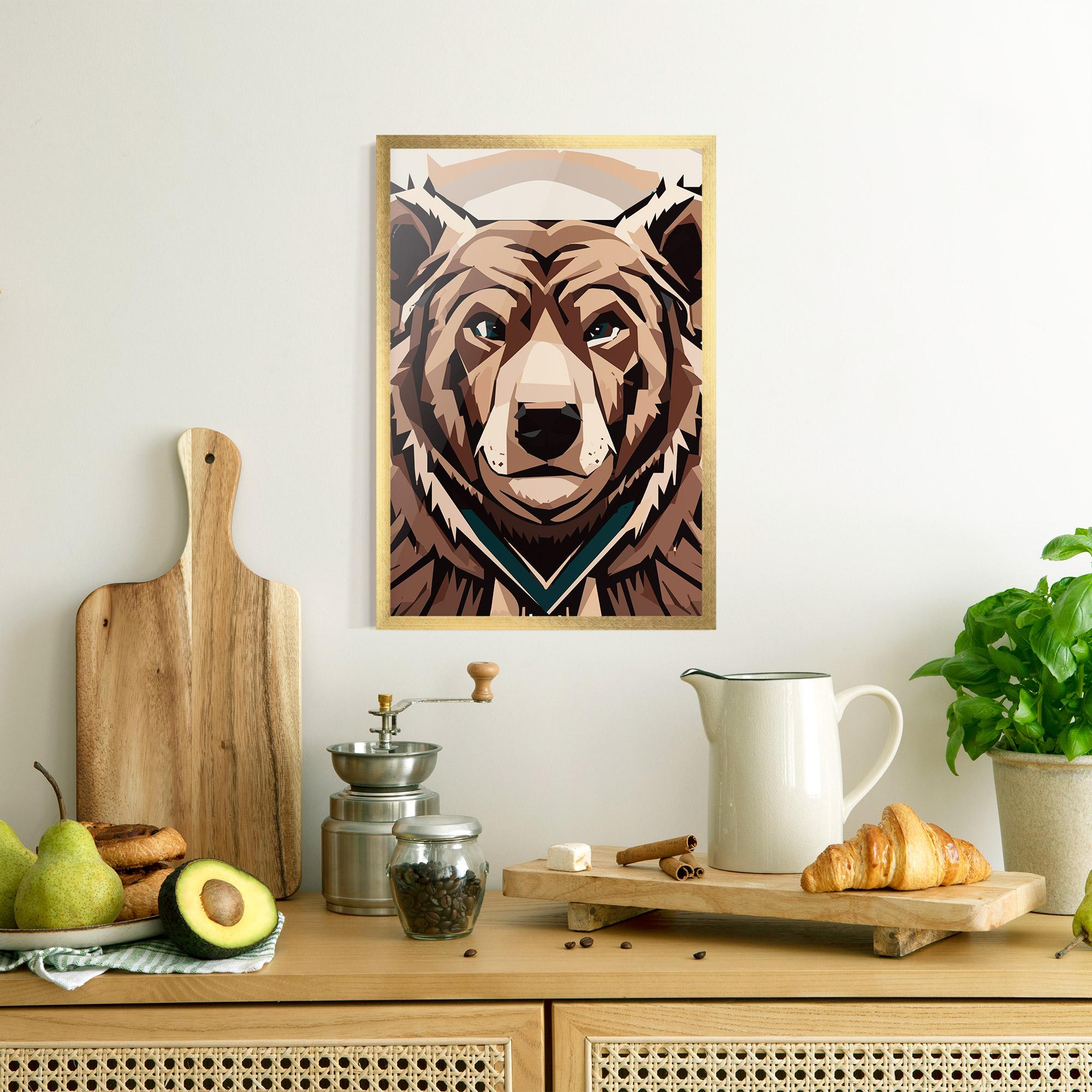 Keretezett Poszter Grizzly Art mockup 8