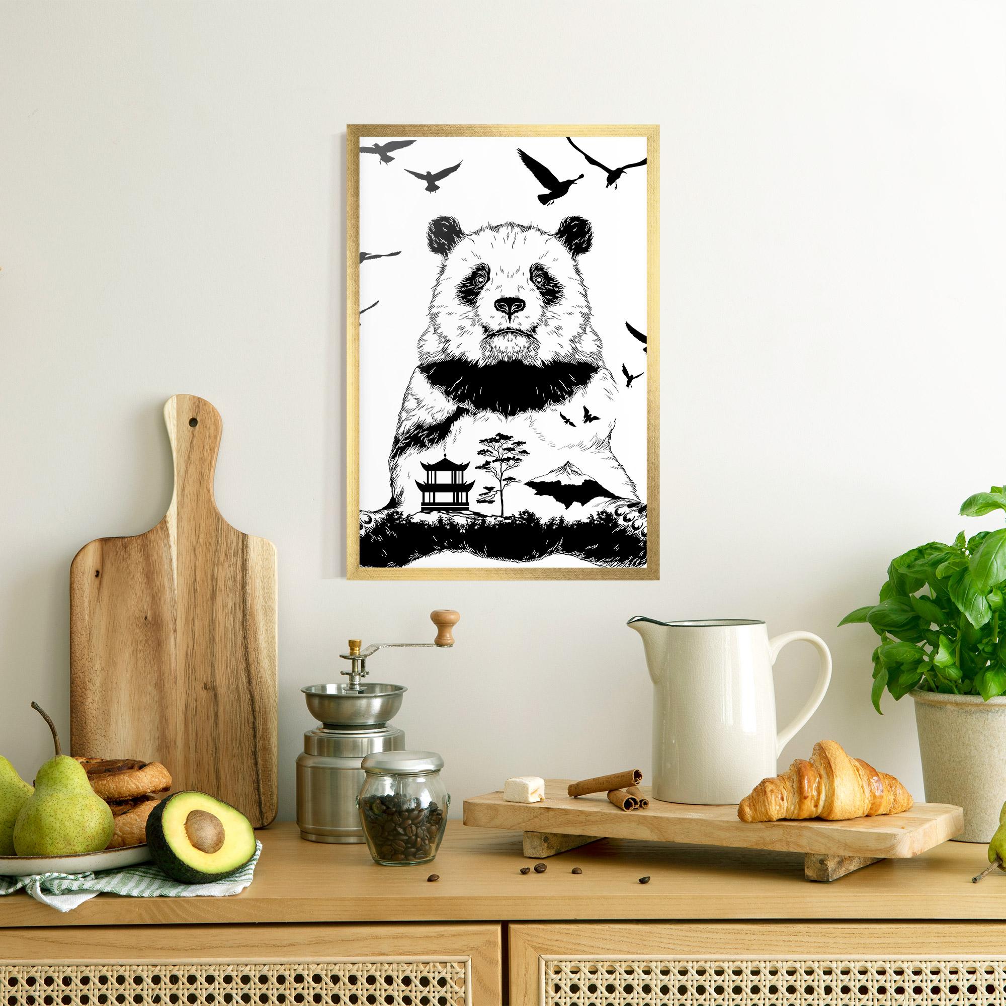 Keretezett Poszter Panda Bear mockup 8